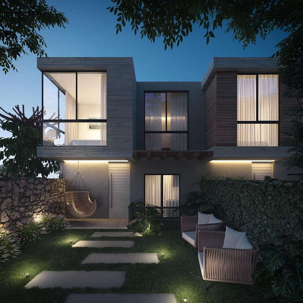 fachada de casa concreto aparente e ripas amadeiradas