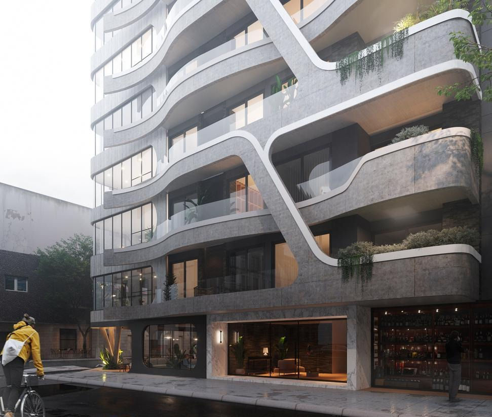 predio residencial futurista