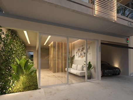Projeto de prédio de apartamentos 64m 1 quarto