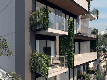 Projeto de prédio de apartamentos studios 1 quarto