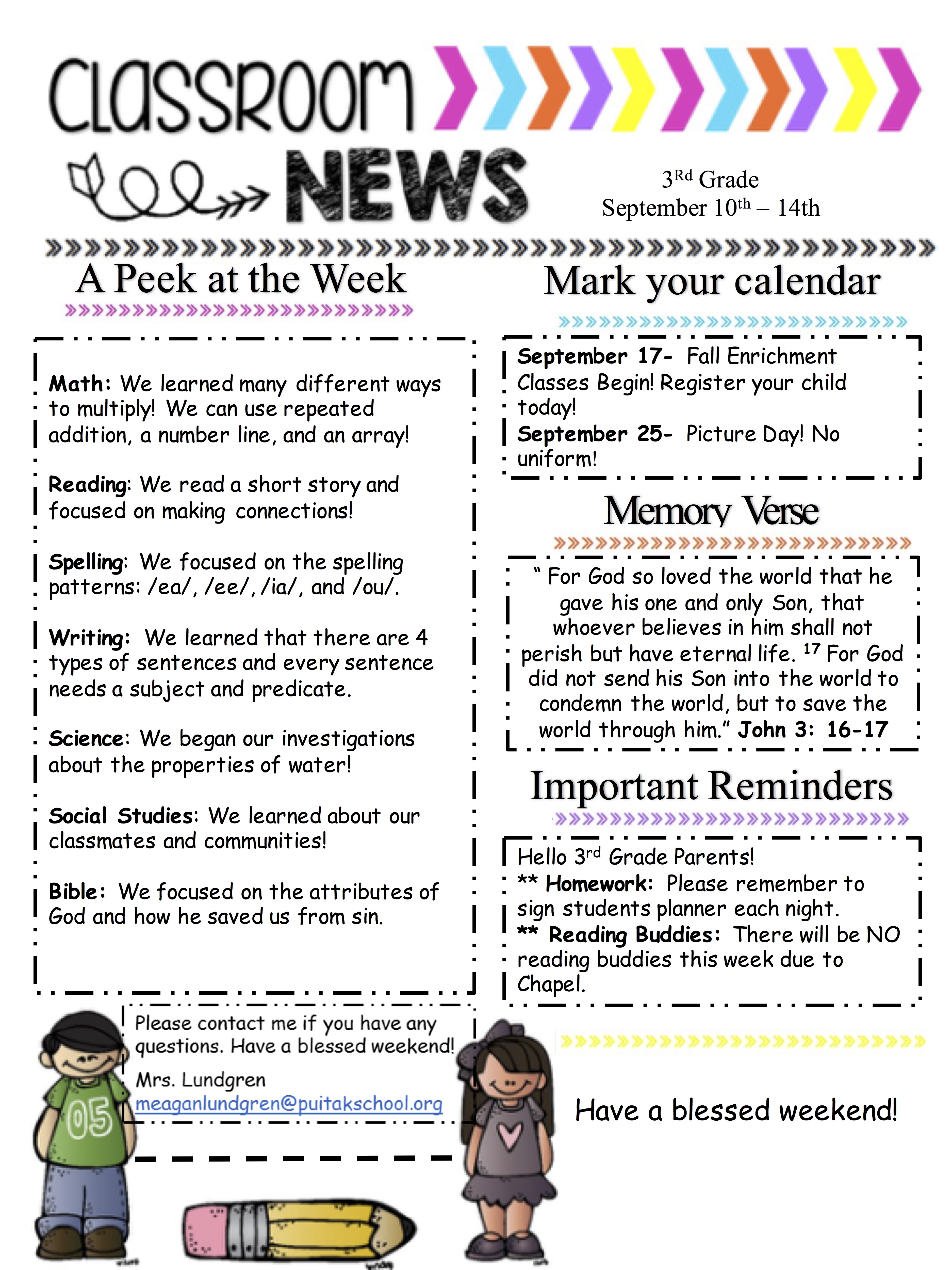 MeaganNewsletter2018September2ndWeek