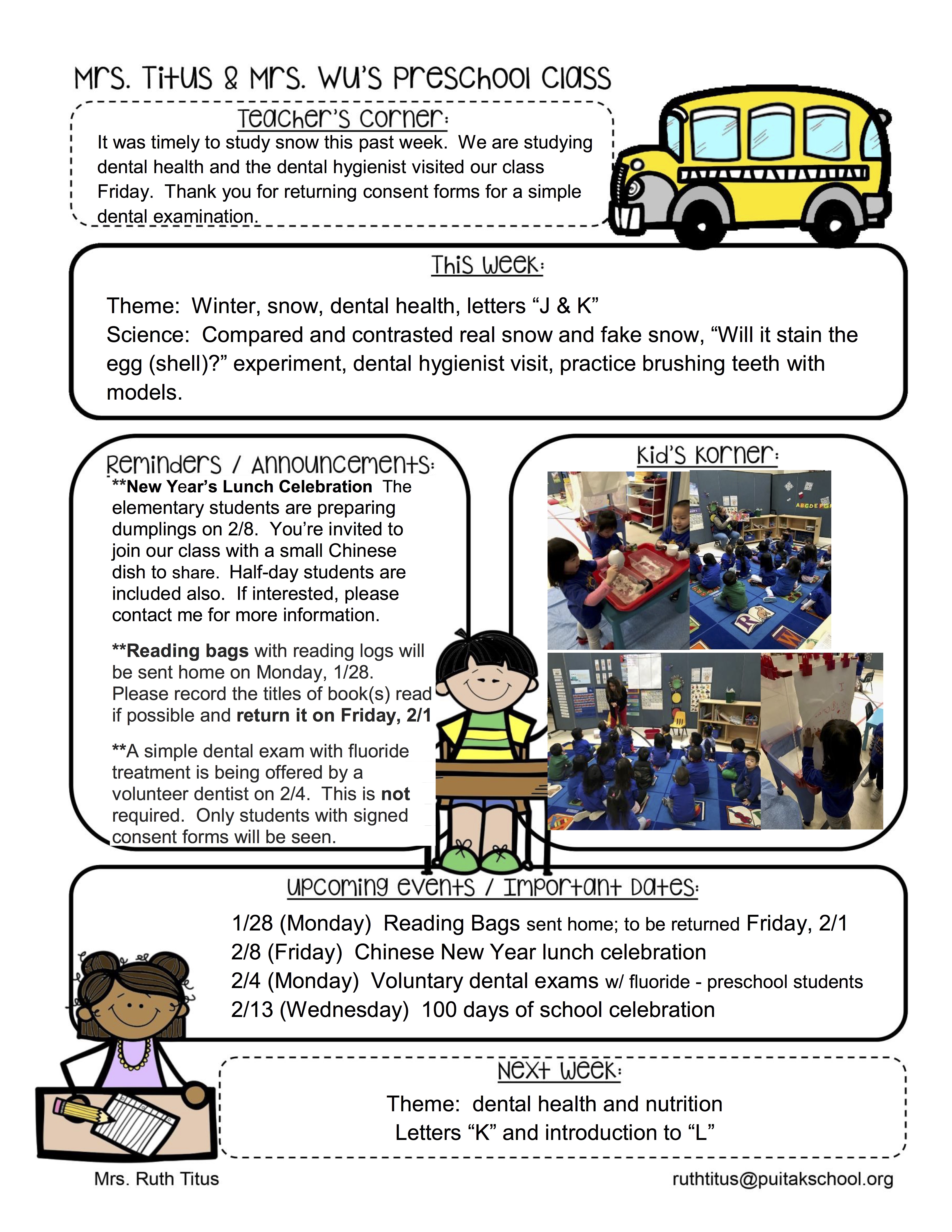 RuthNewsletter2019January4thWeek