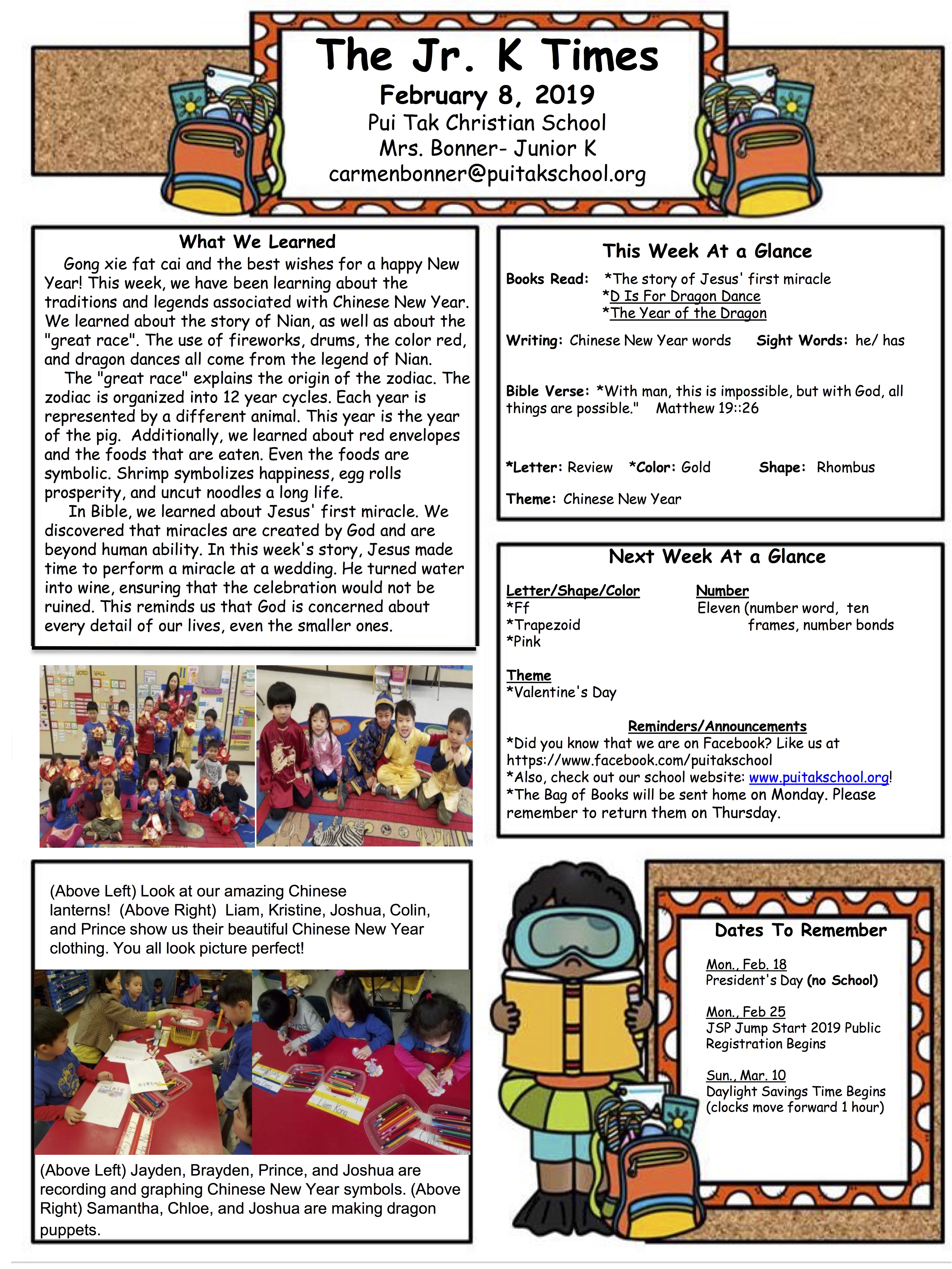 CarmenNewsletter2019February2ndWeek