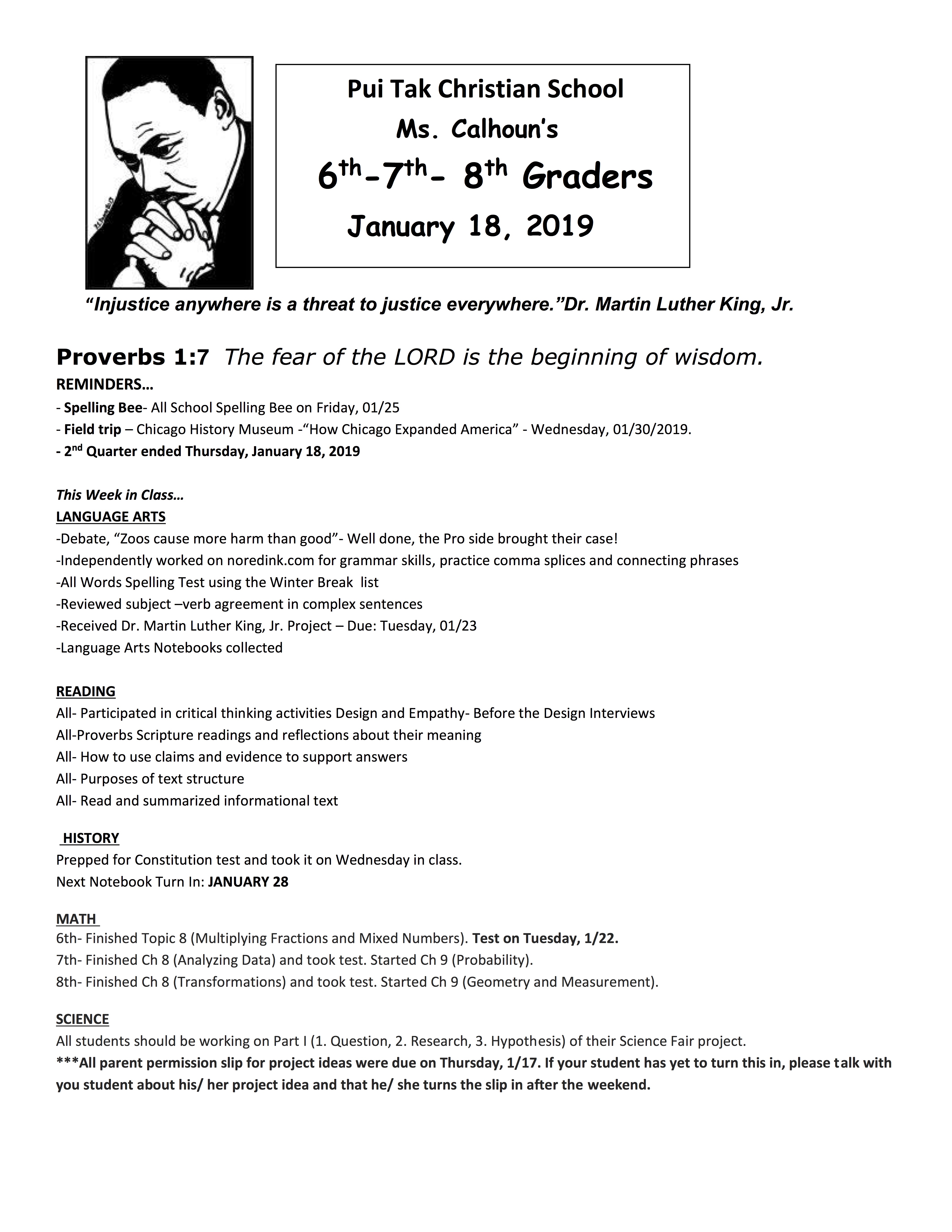 ShaNewsletter2019January3rdWeek
