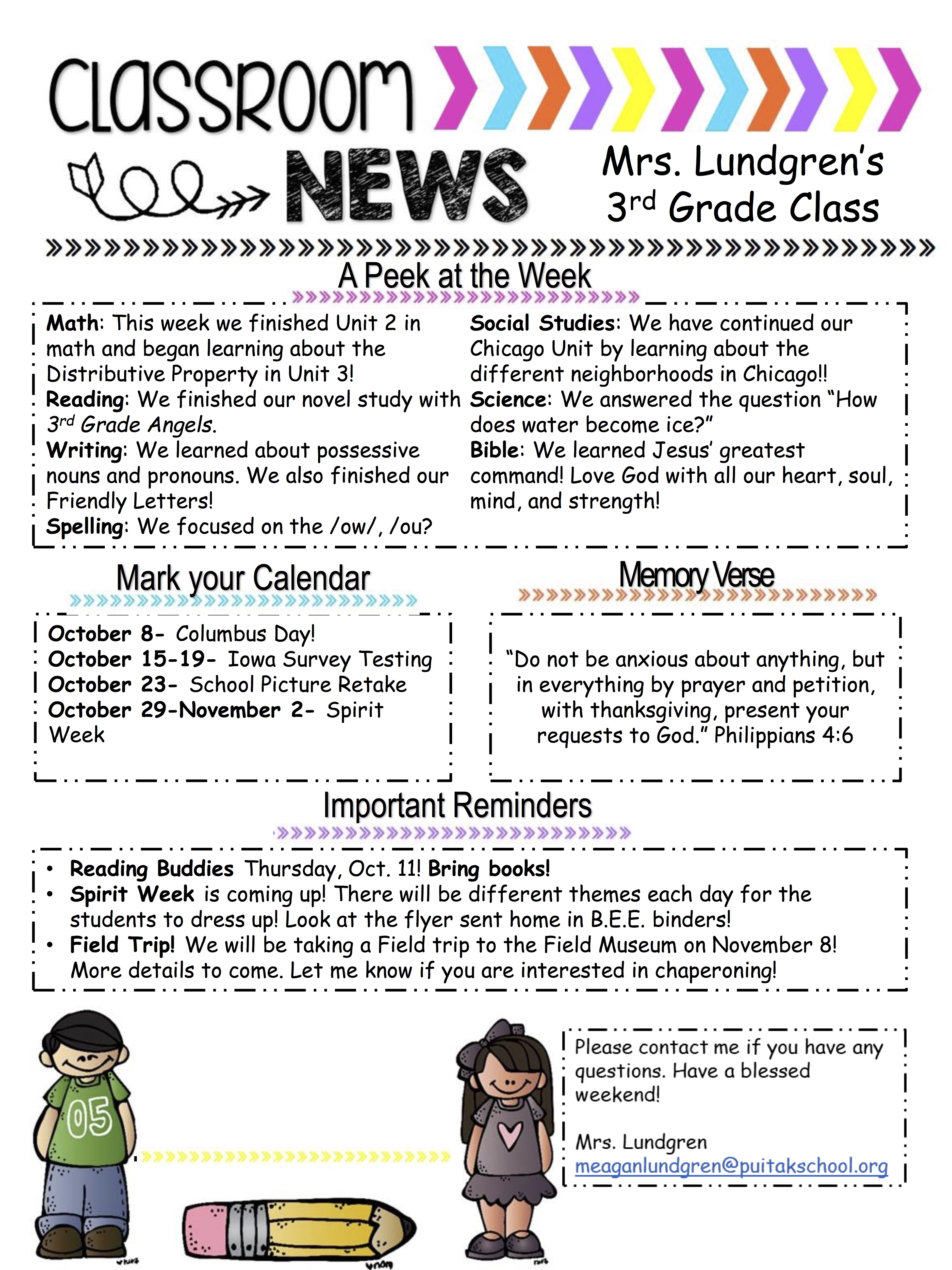 MeaganNewsletter2018October1stWeek