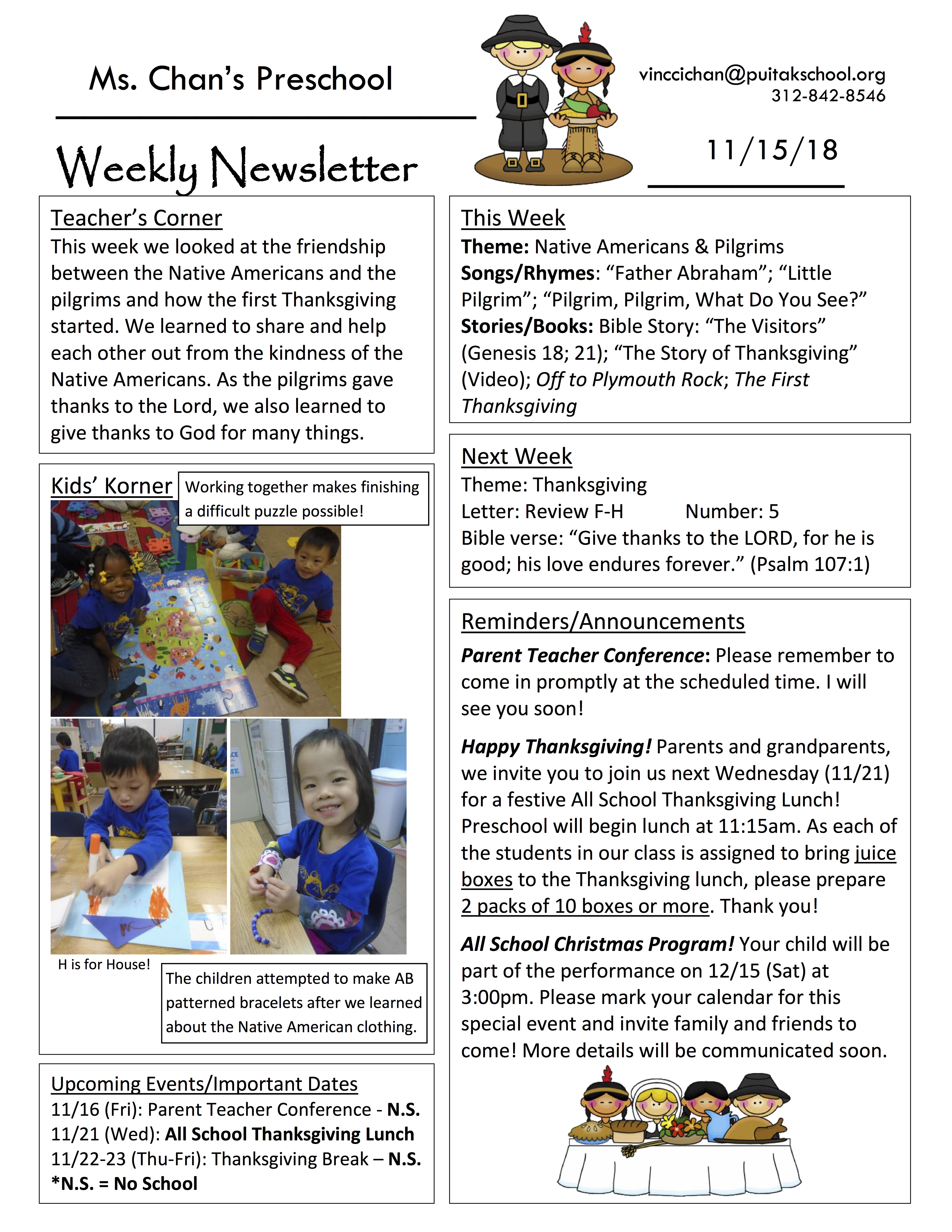 VincciNewsletter2018November3rdWeek