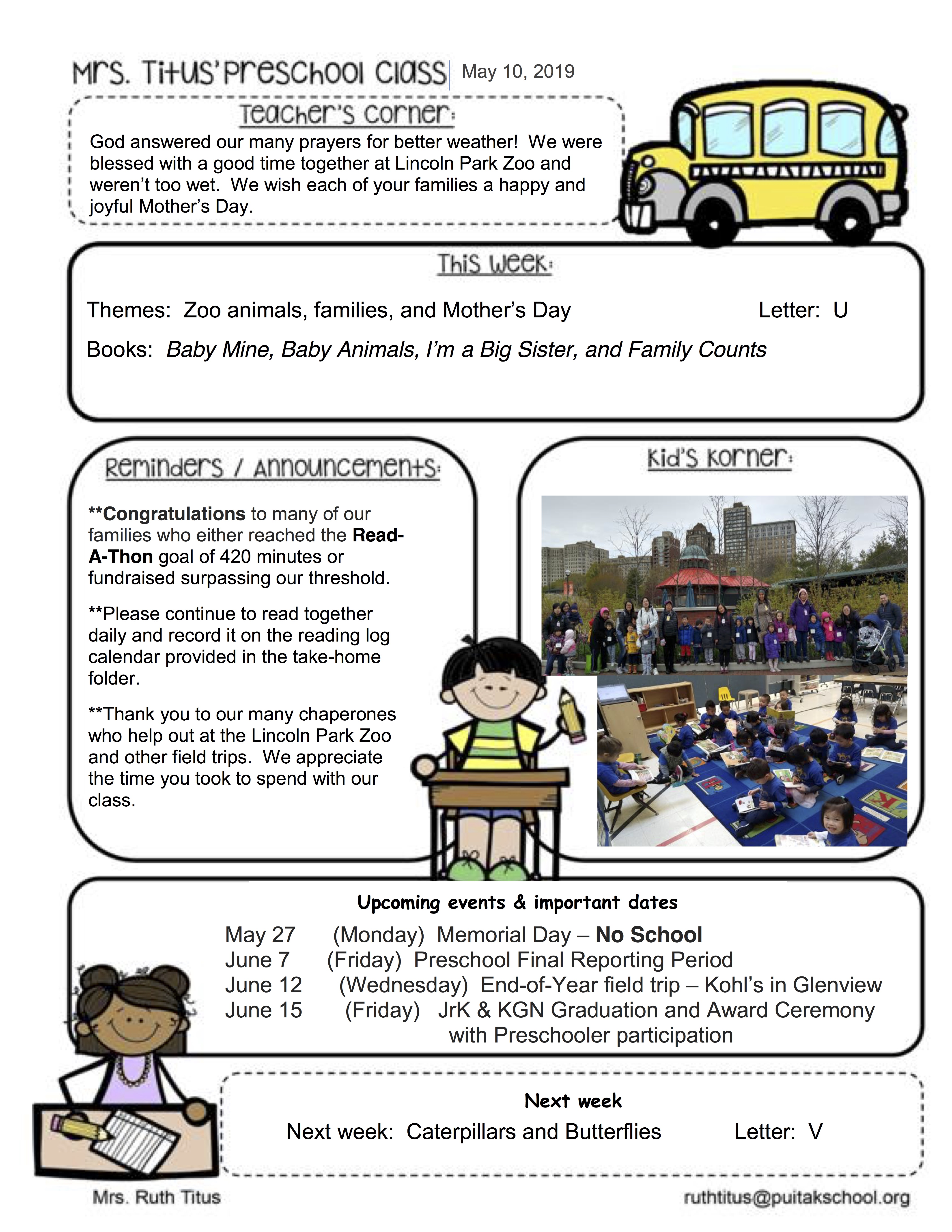 RuthNewsletter2019May2ndWeek