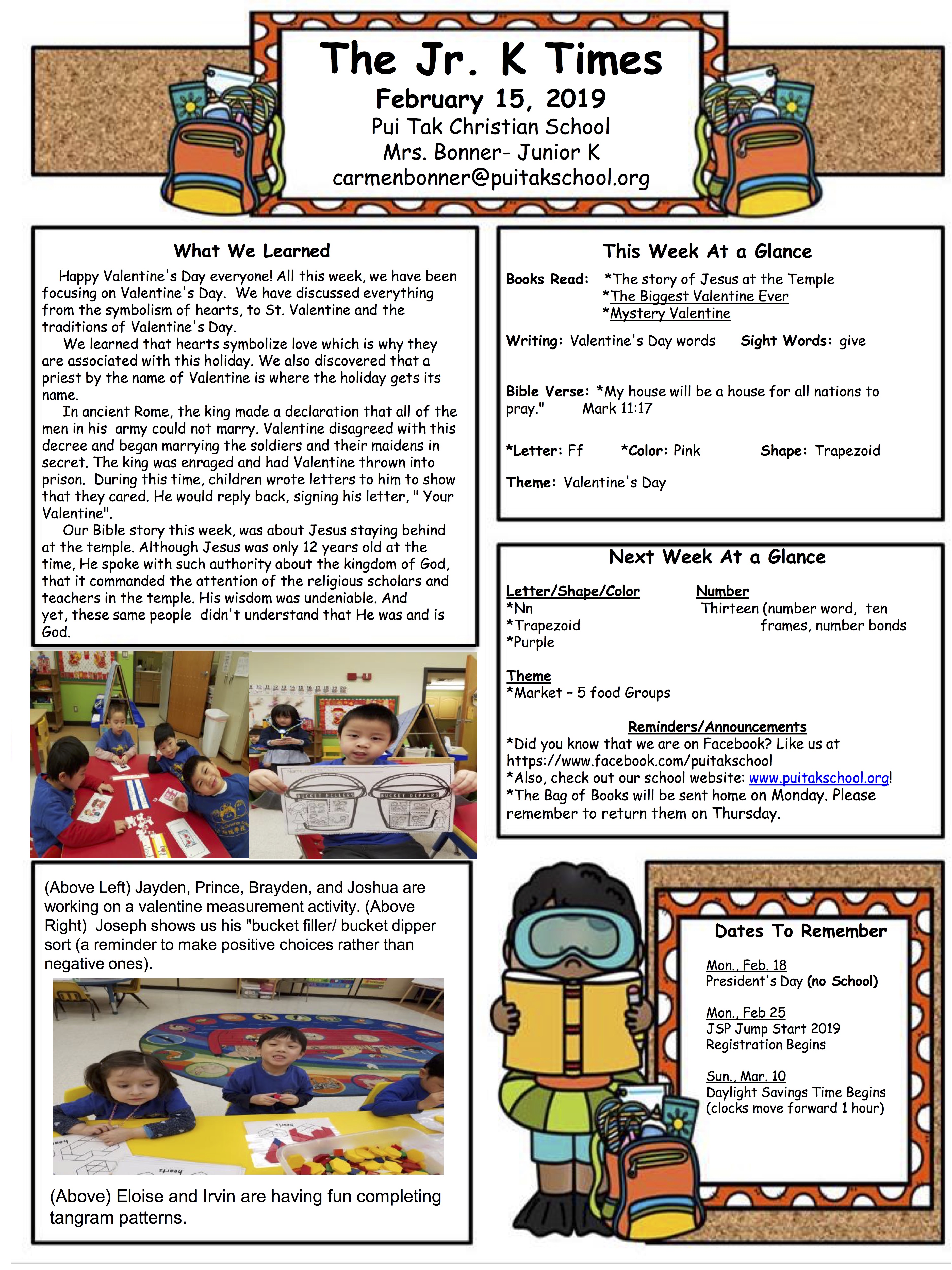 CarmenNewsletter2019February3rdWeek