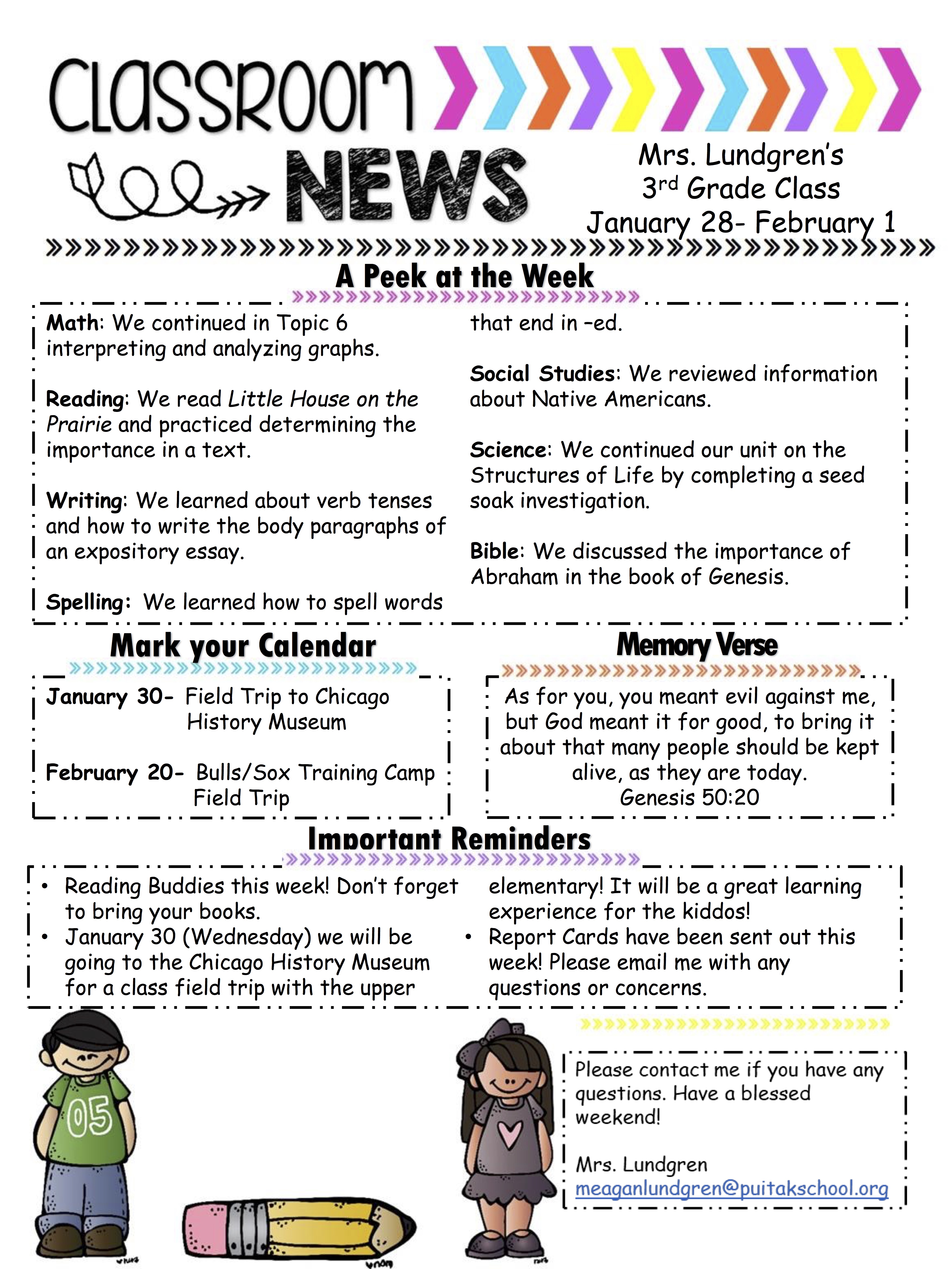 MeaganNewsletter2019January5thWeek