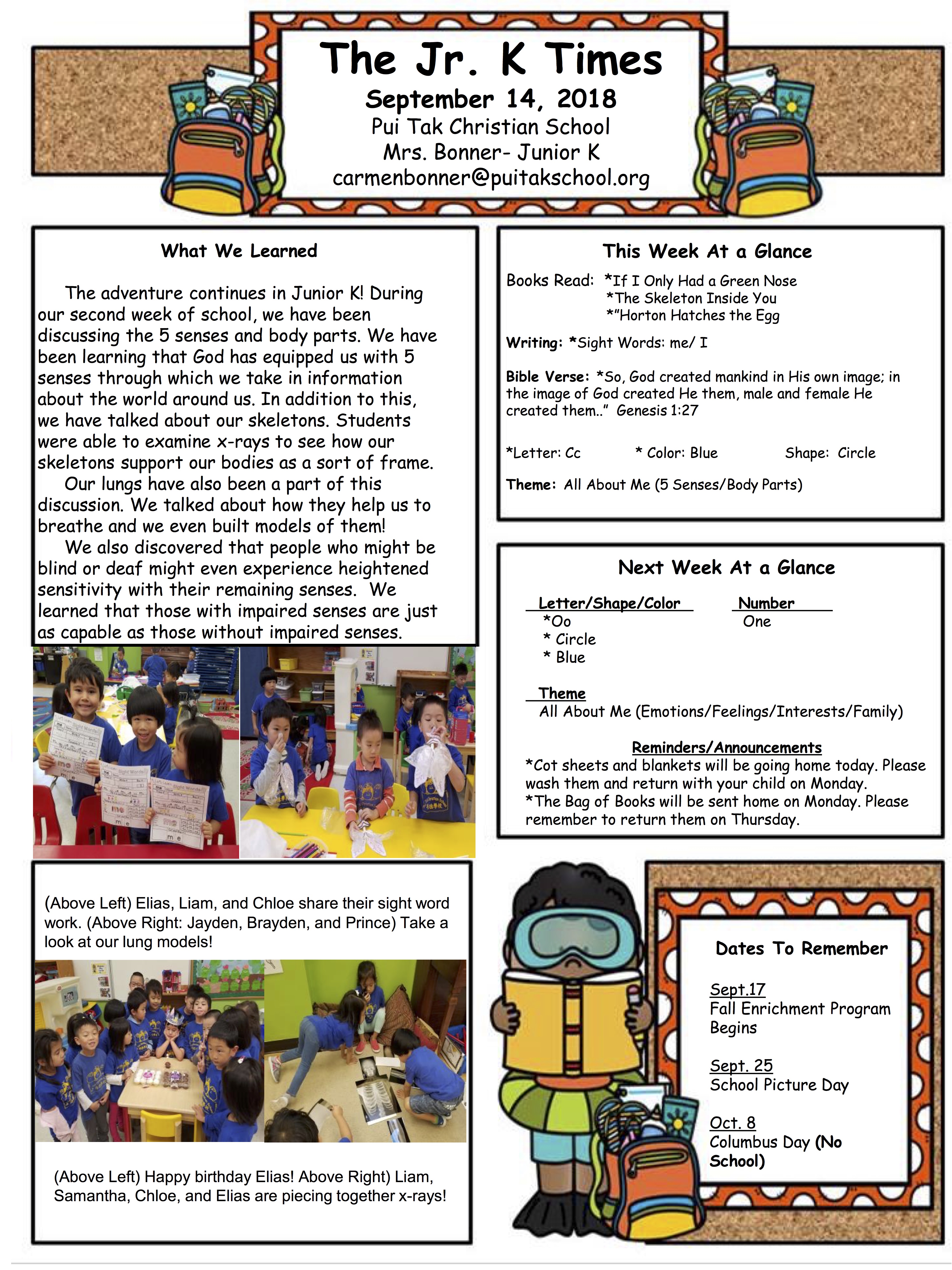 CarmenNewsletter2018September2ndWeek