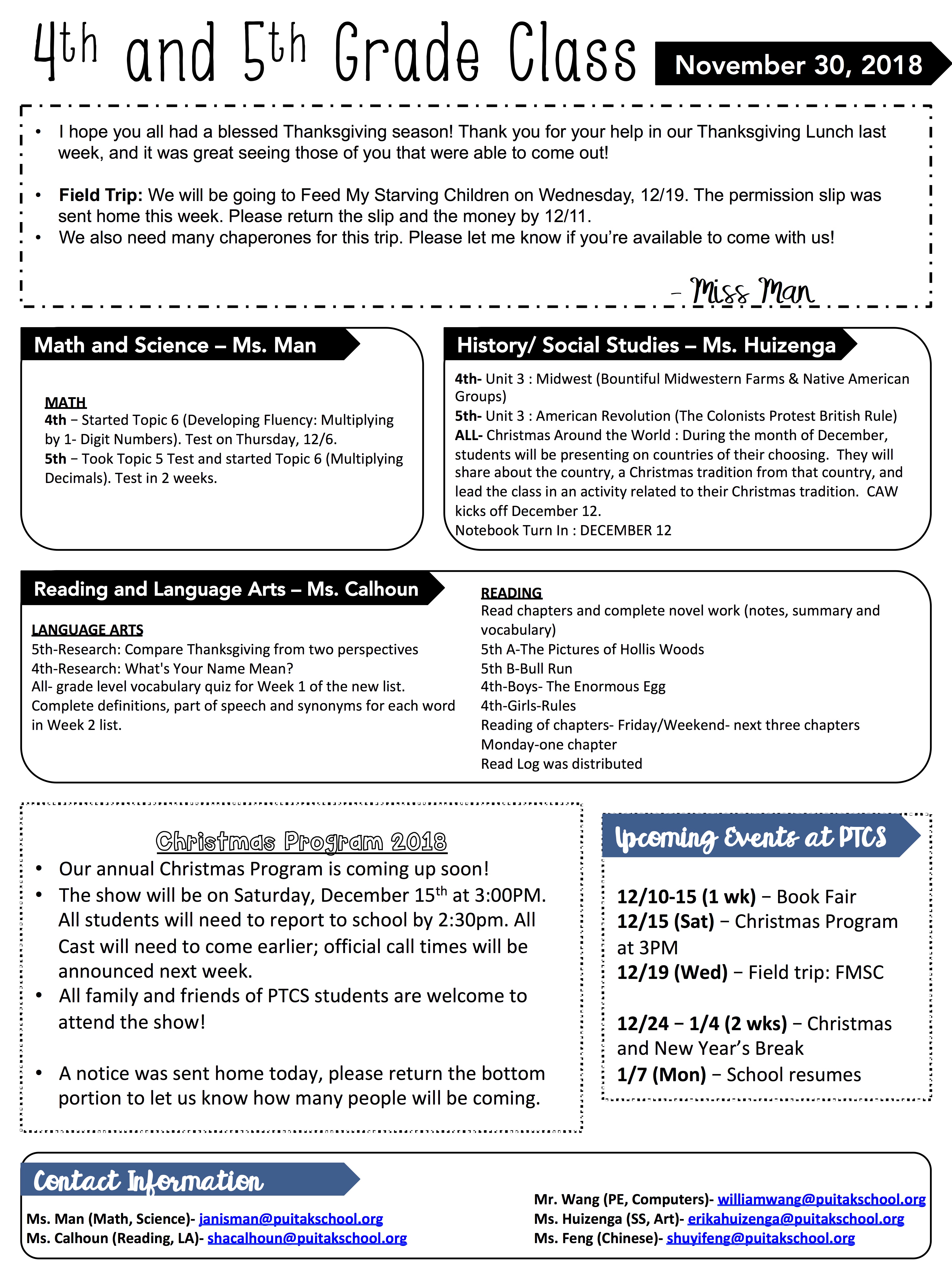 JanisNewsletter2018November5thWeek