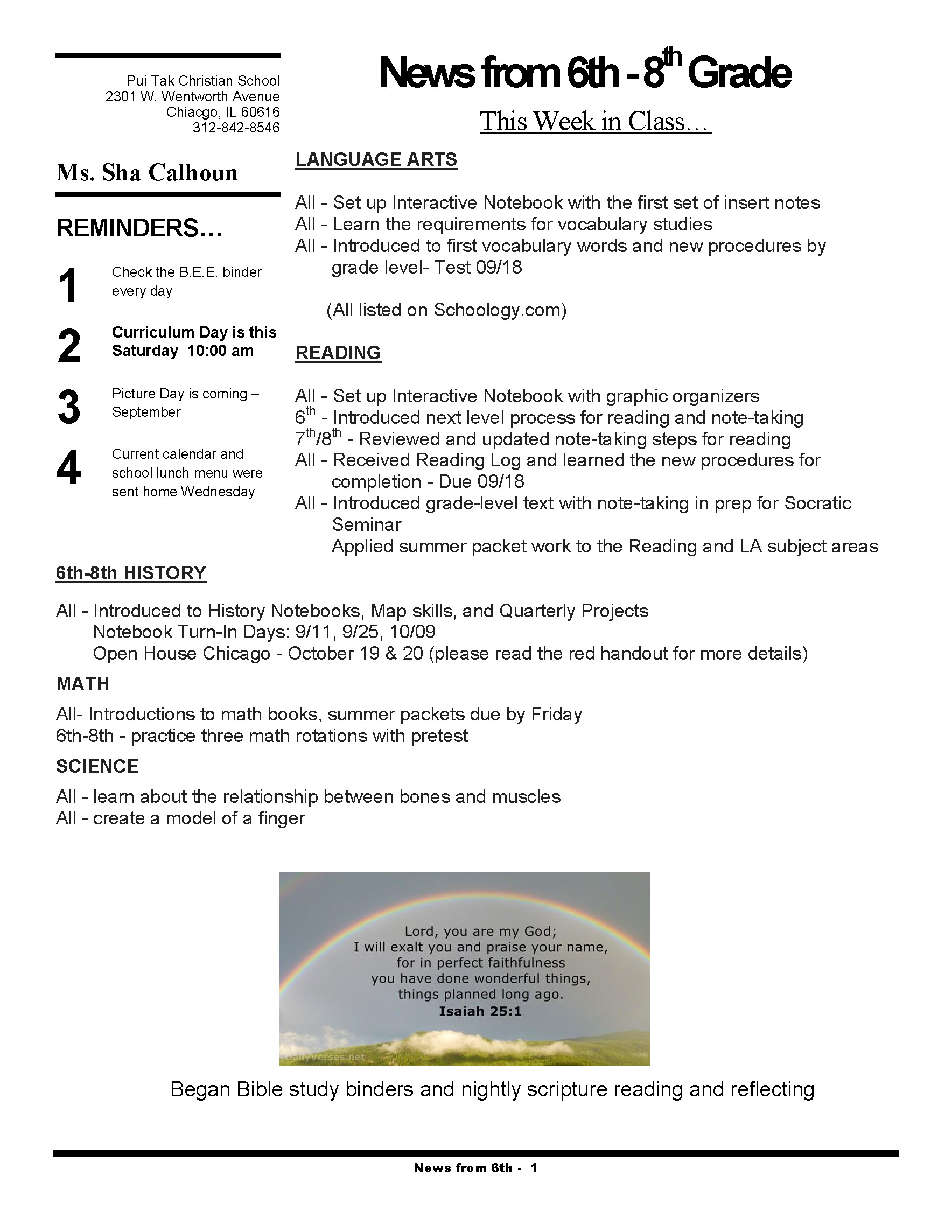 ShaNewsletter2019September1stWeek