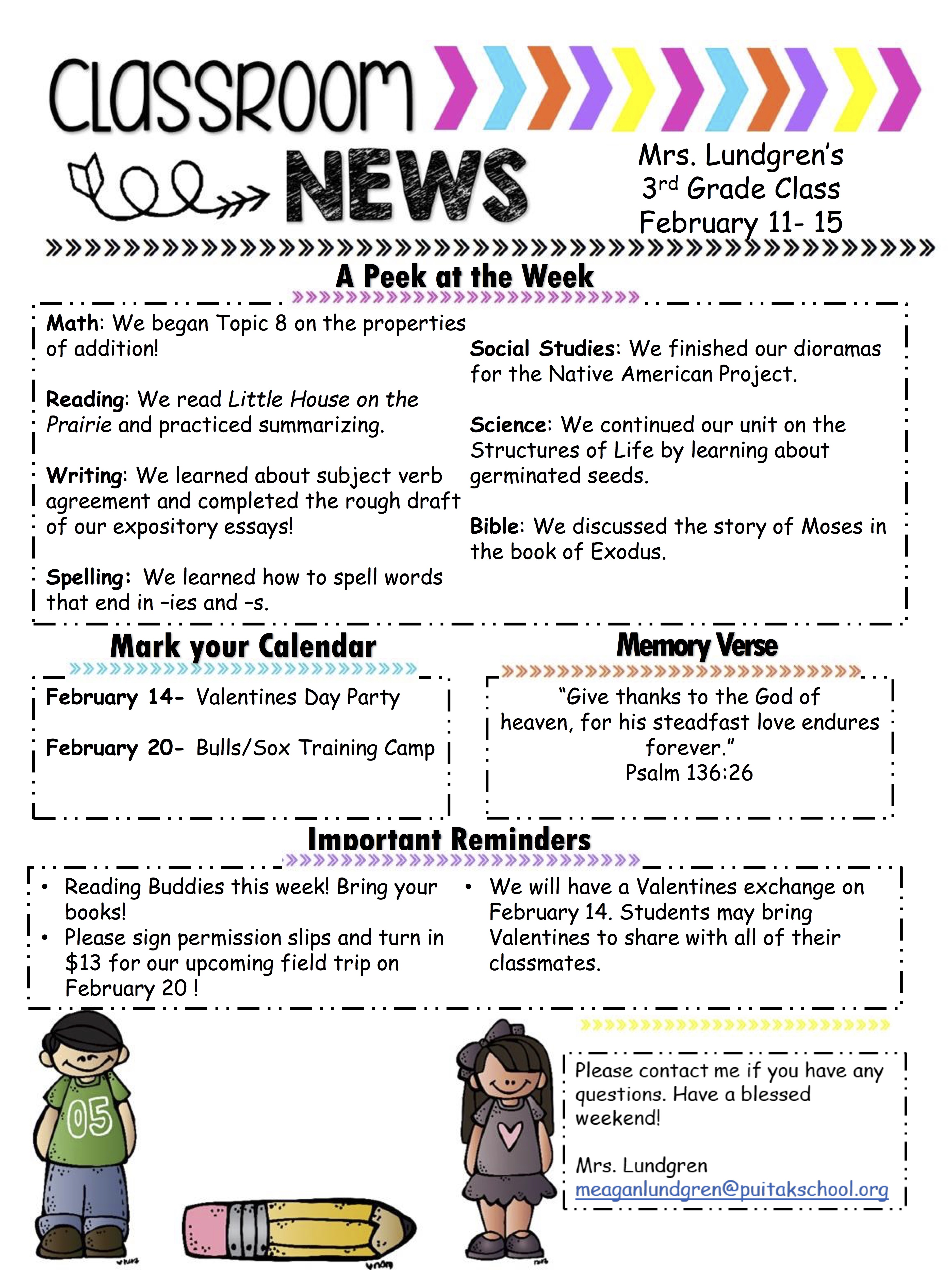 MeaganNewsletter2019February2ndWeek