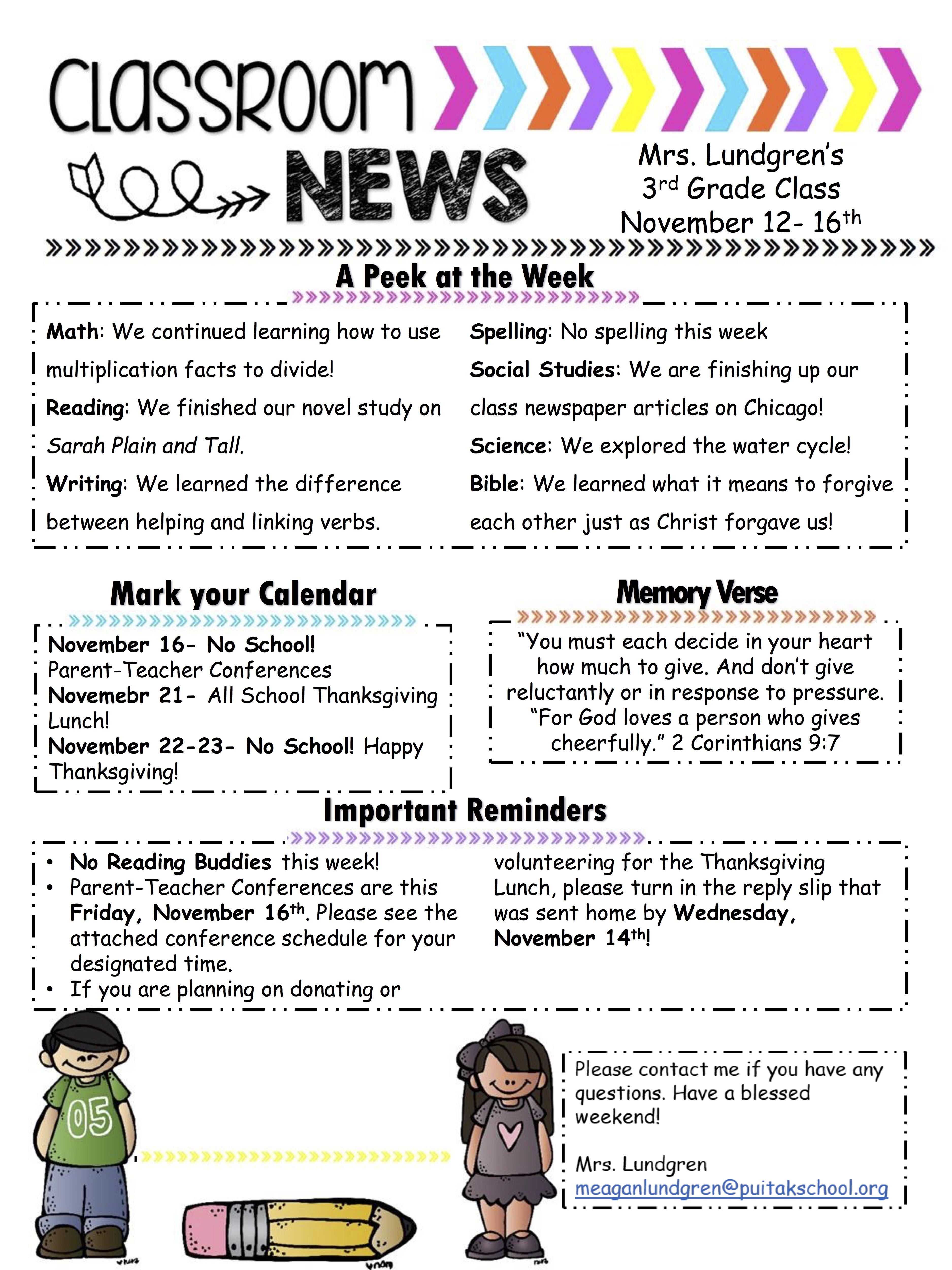 MeaganNewsletter2018November2ndWeek
