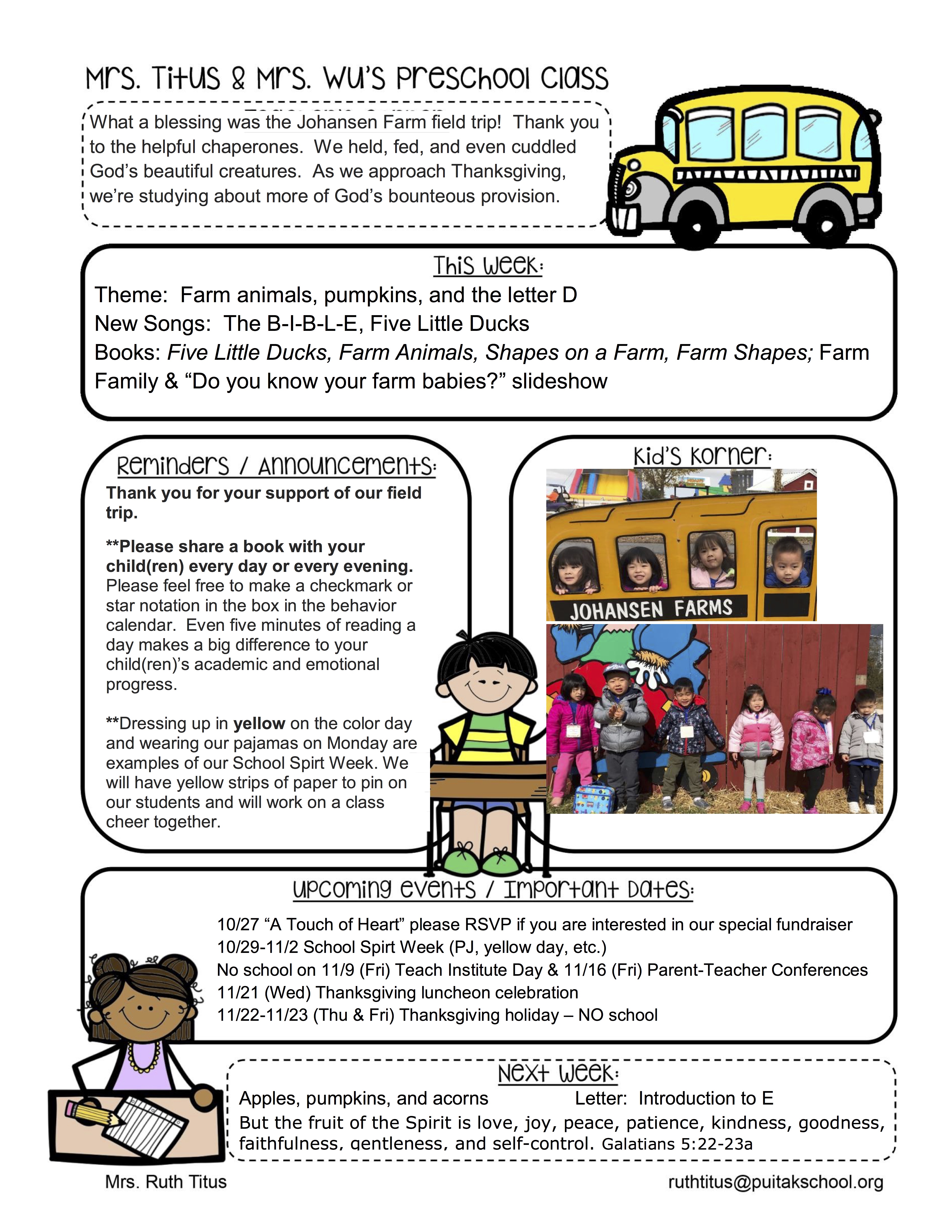 RuthNewsletter2018October4thWeek