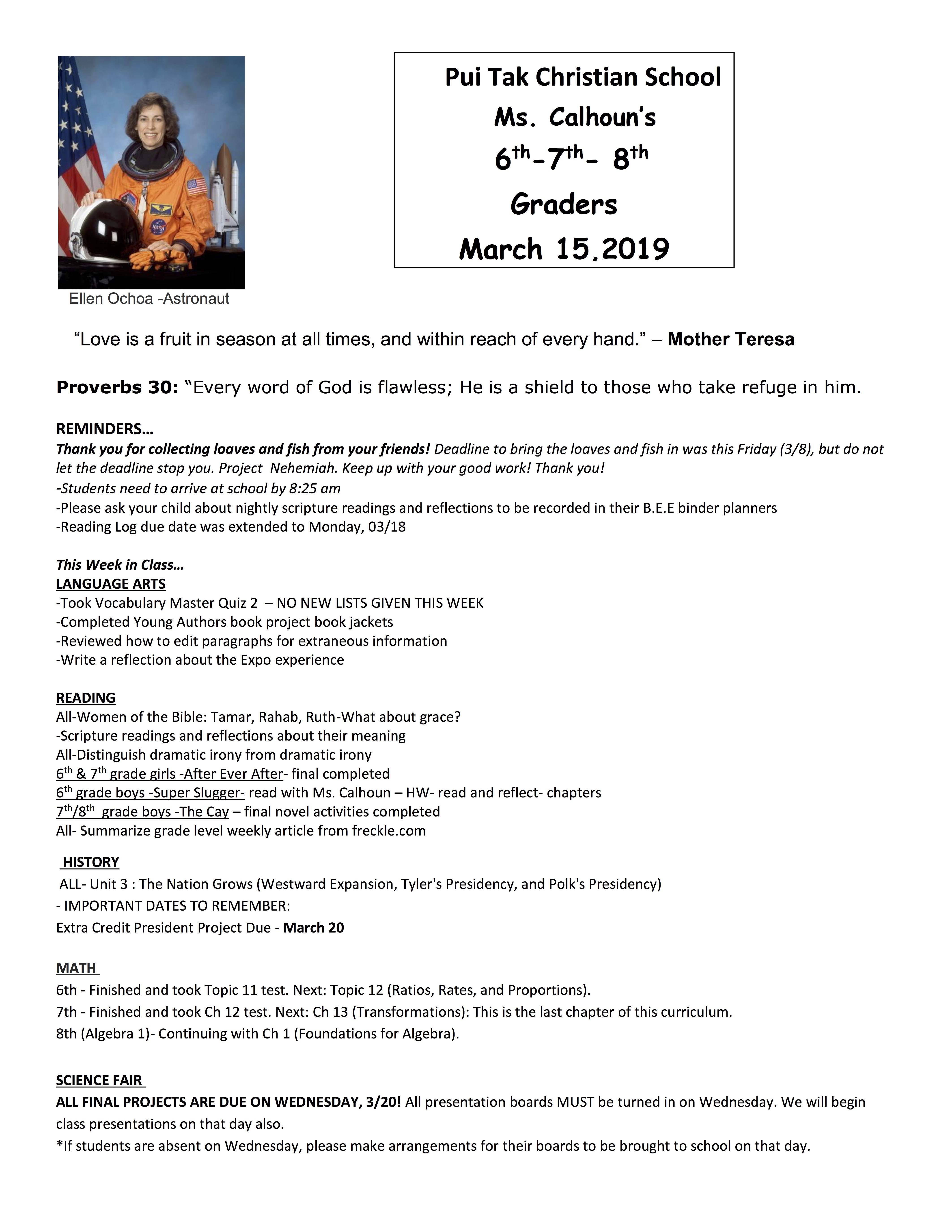 ShaNewsletter2019March3rdWeek