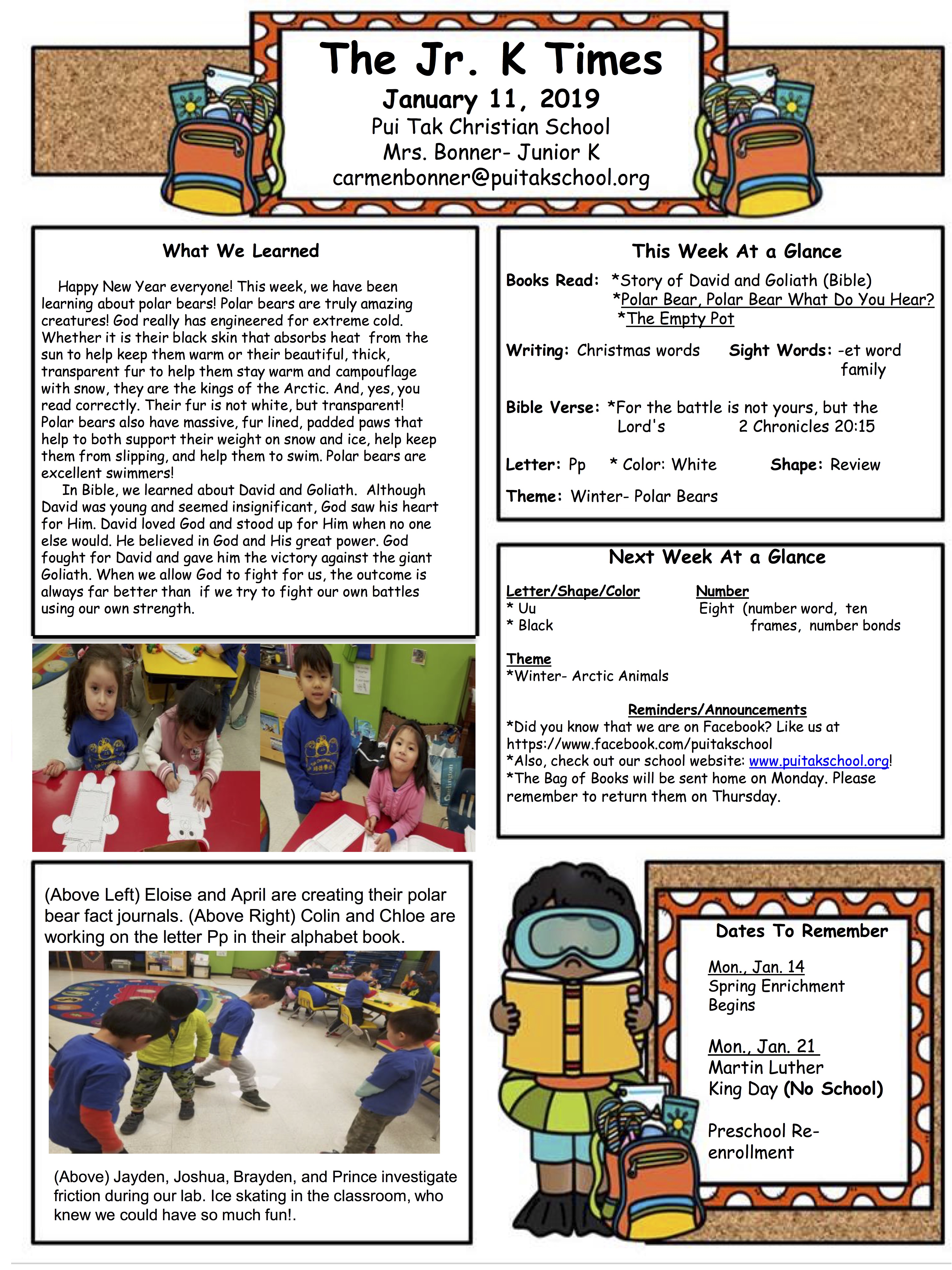 CarmenNewsletter2019January2ndWeek