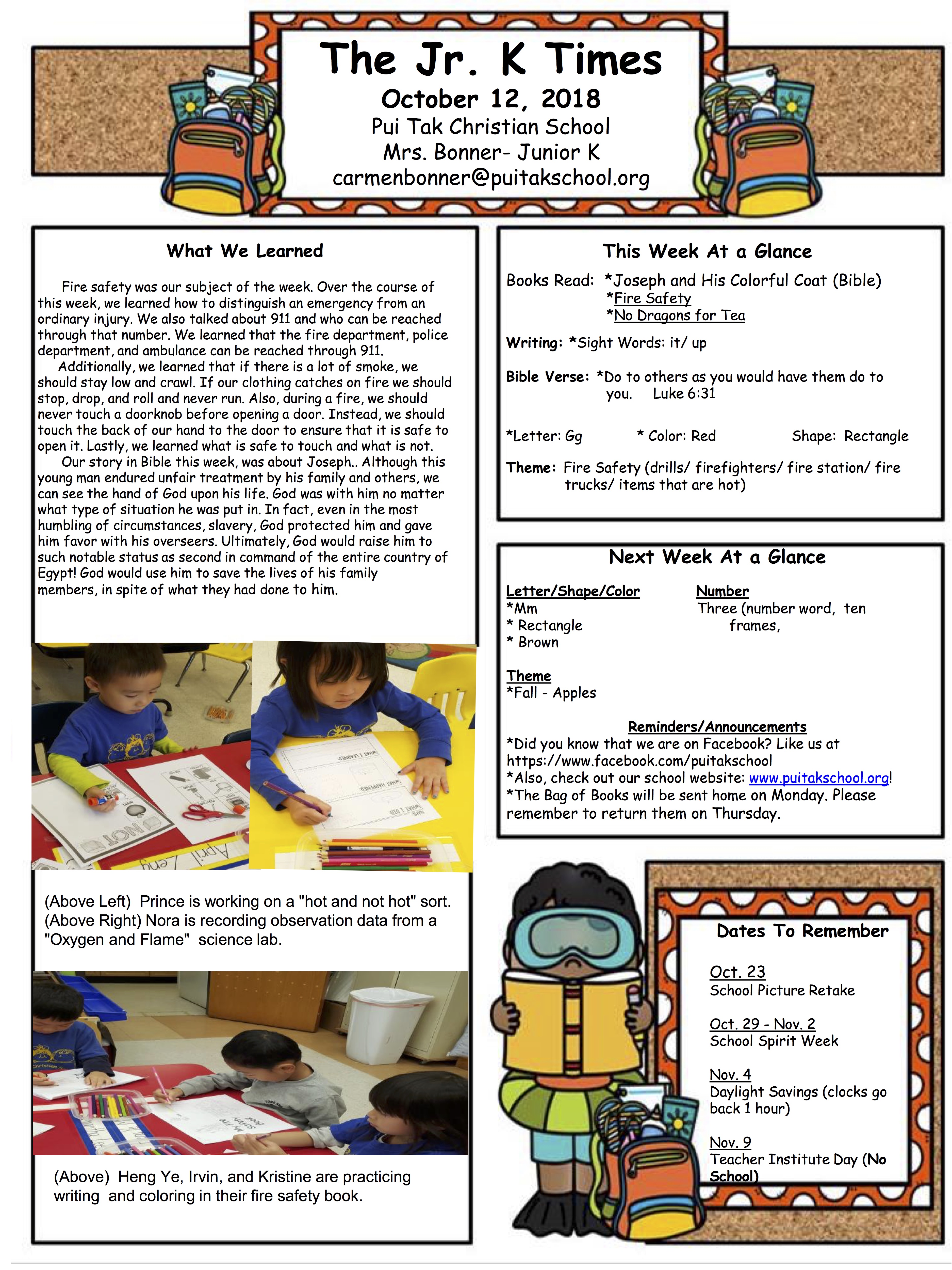 CarmenNewsletter2018October6thWeek