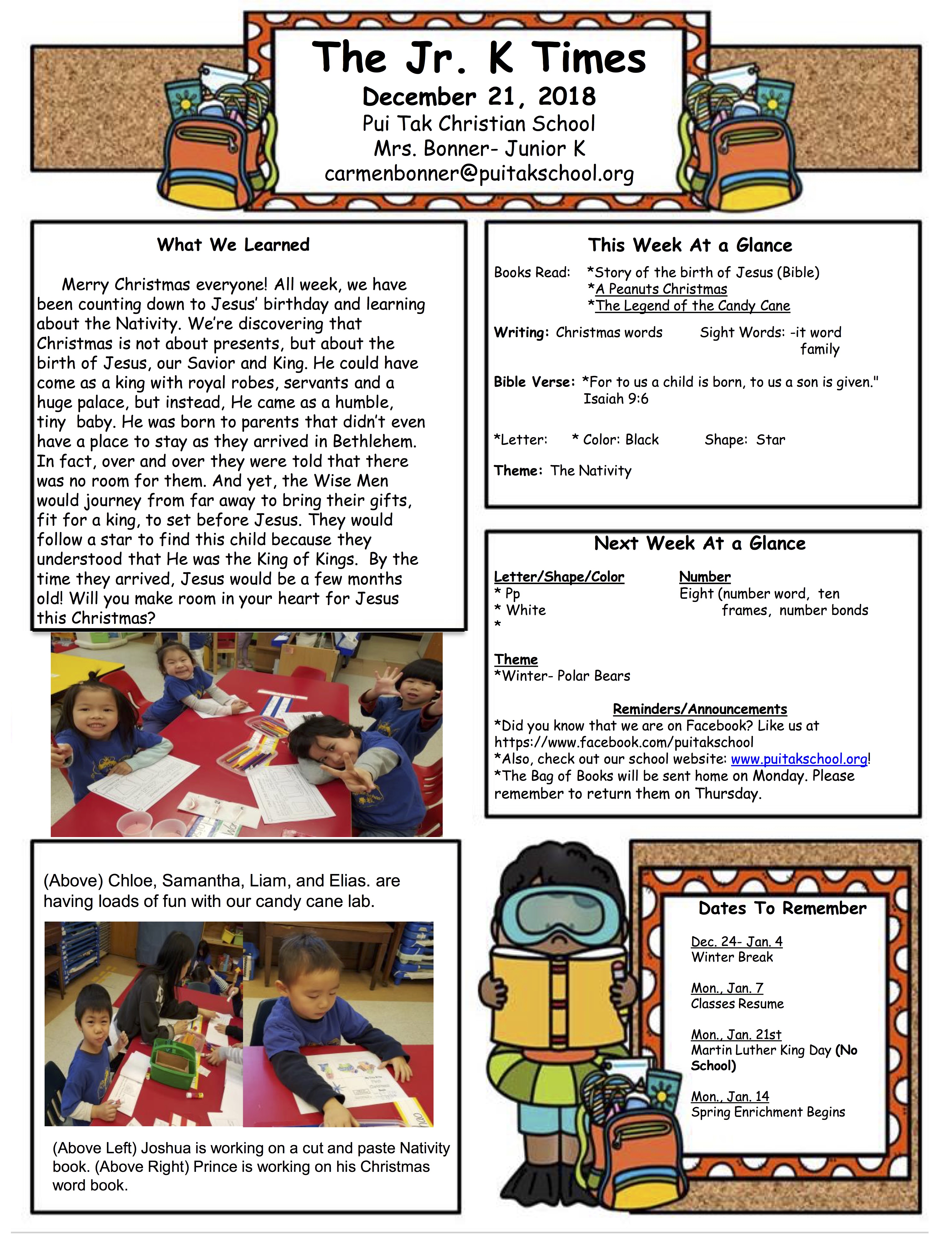 CarmenNewsletter2018December3rdWeek