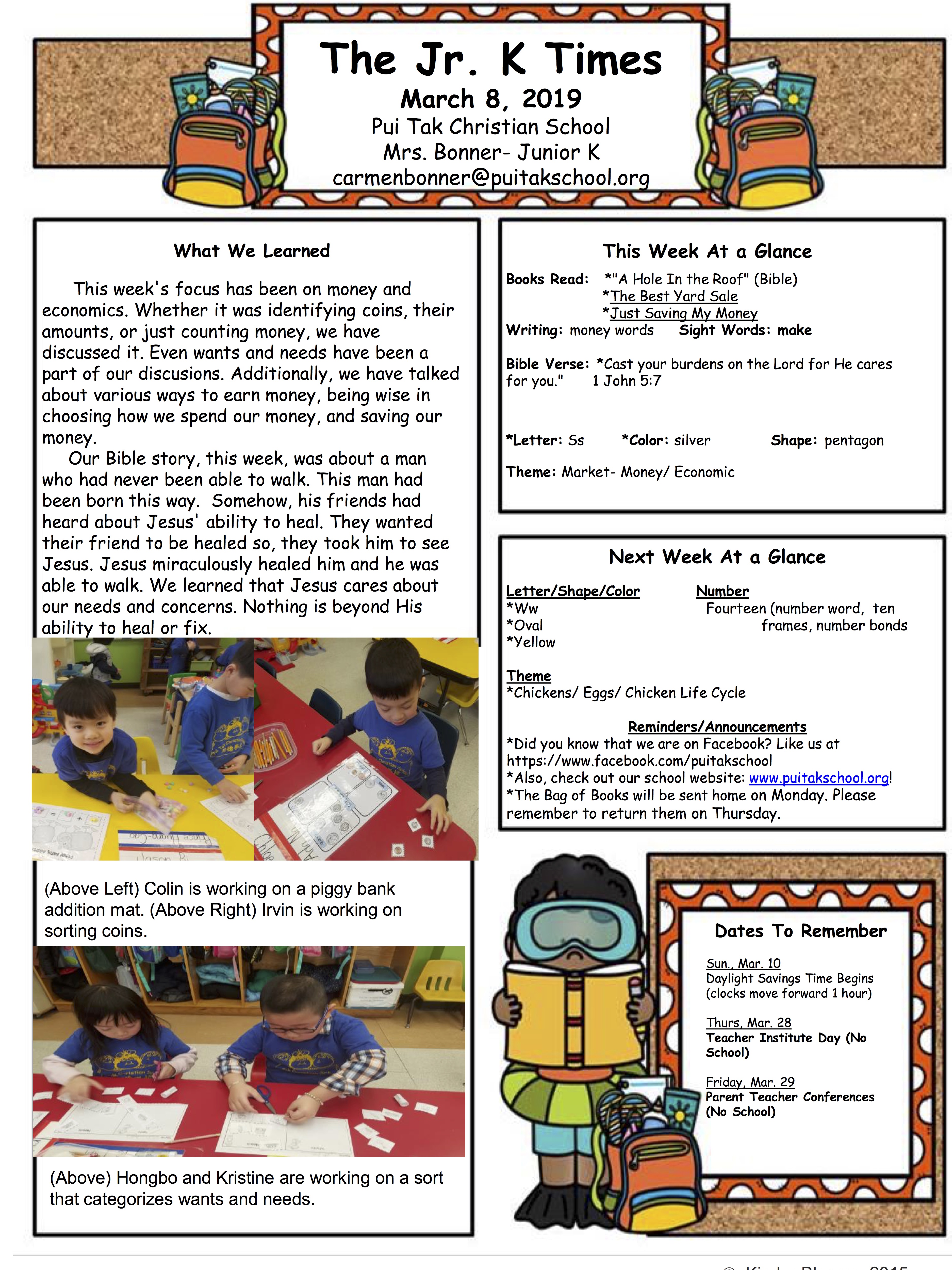 CarmenNewsletter2019March1stWeek