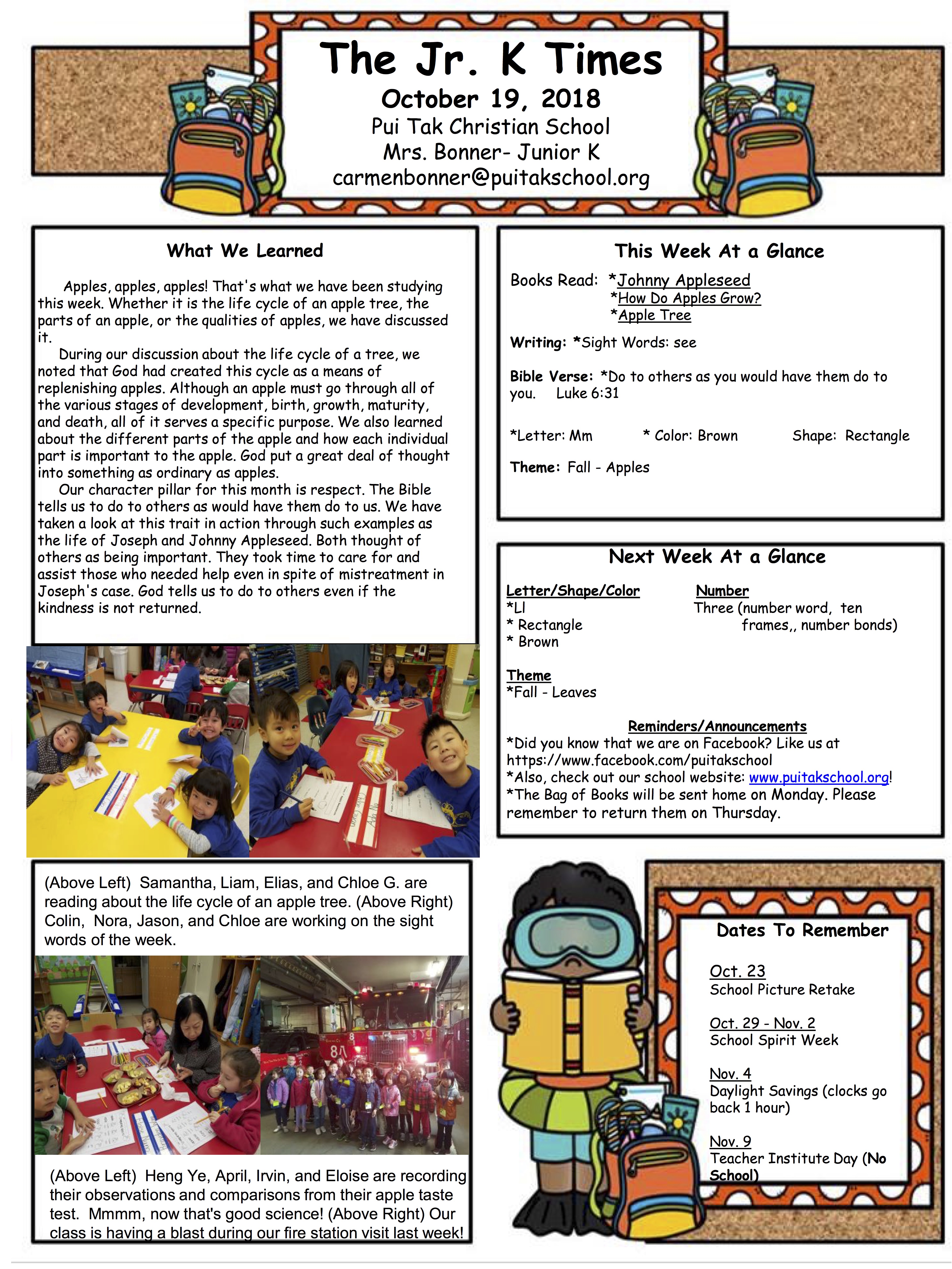 CarmenNewsletter2018October3rdWeek