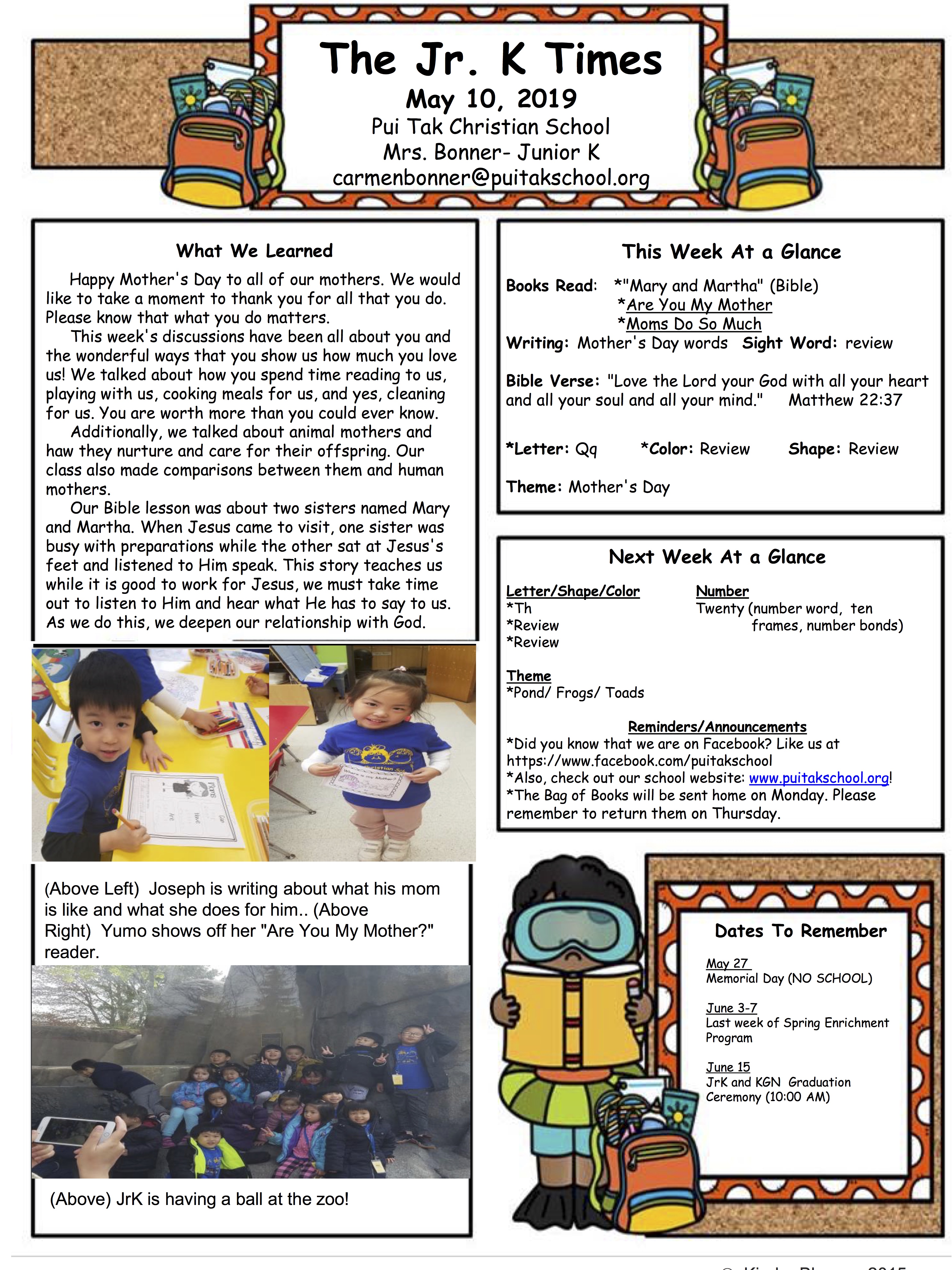 CarmenNewsletter2019May2ndWeek