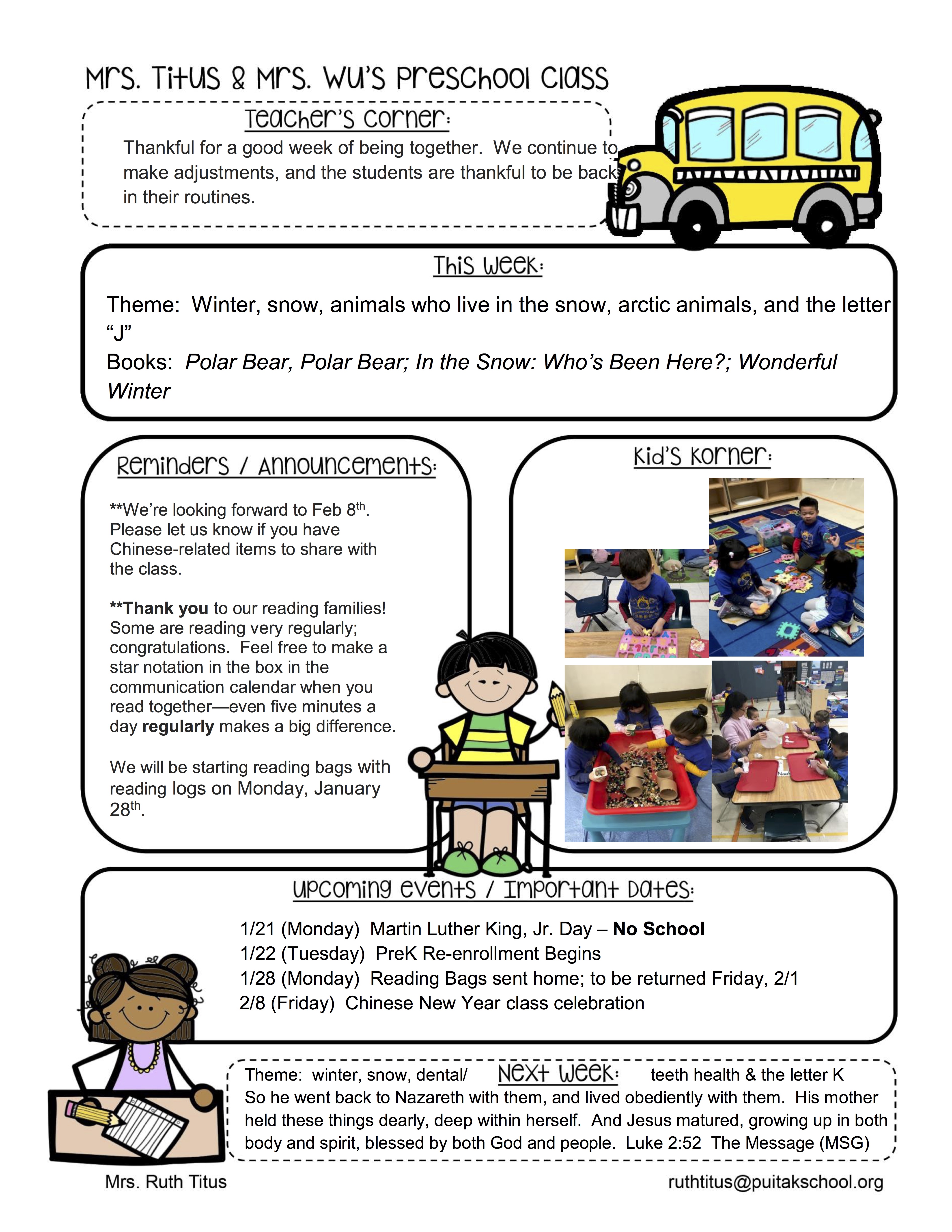 RuthNewsletter2019January3rdWeek