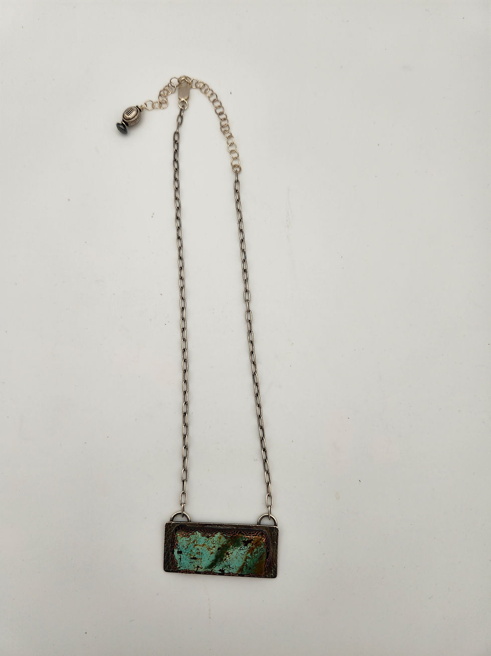 Thumbnail: Necklace, rectangular turquoise horizontal (Leslie McMillan, 2023)