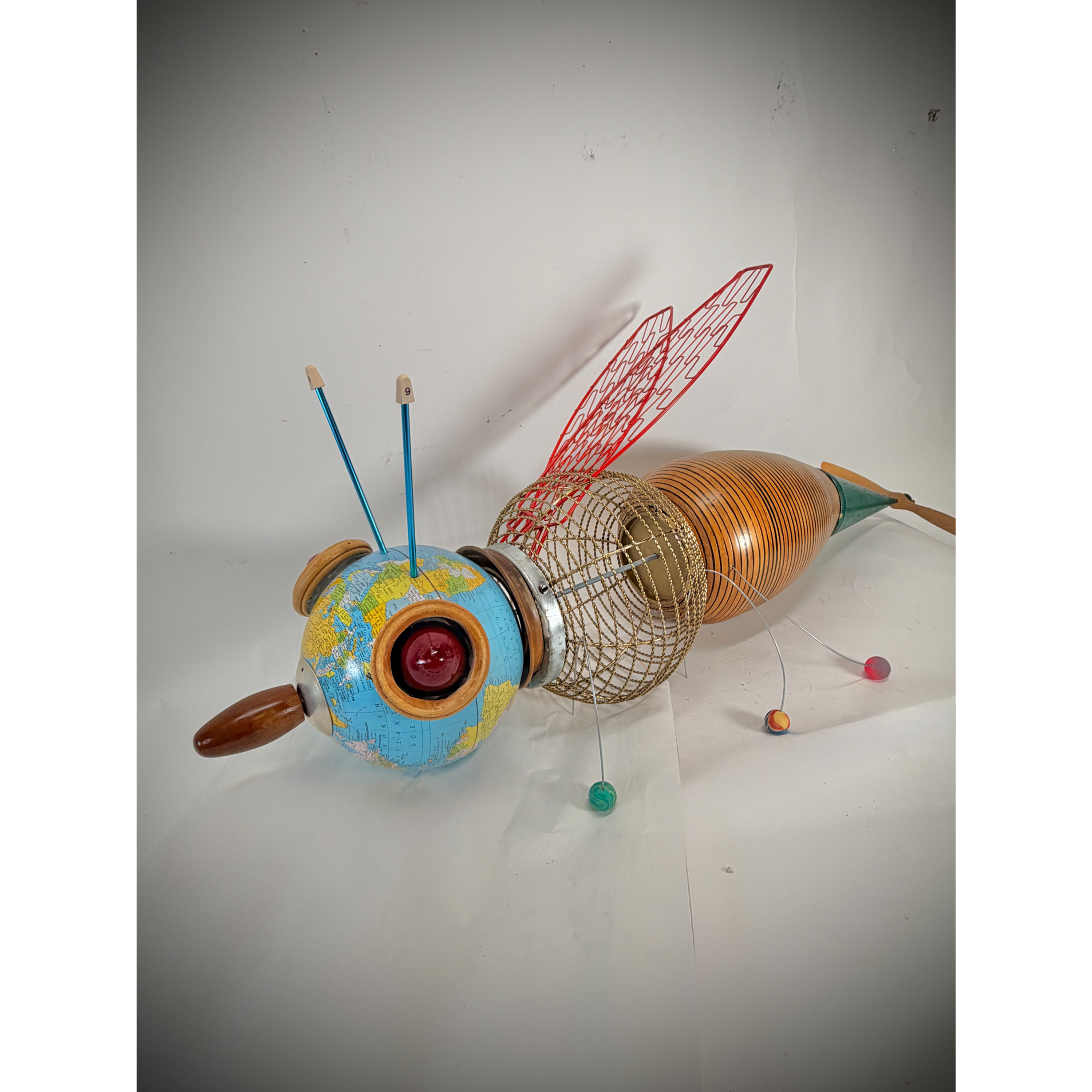 Blue Globe & Red Wing Bee (Stephanie Brockway)