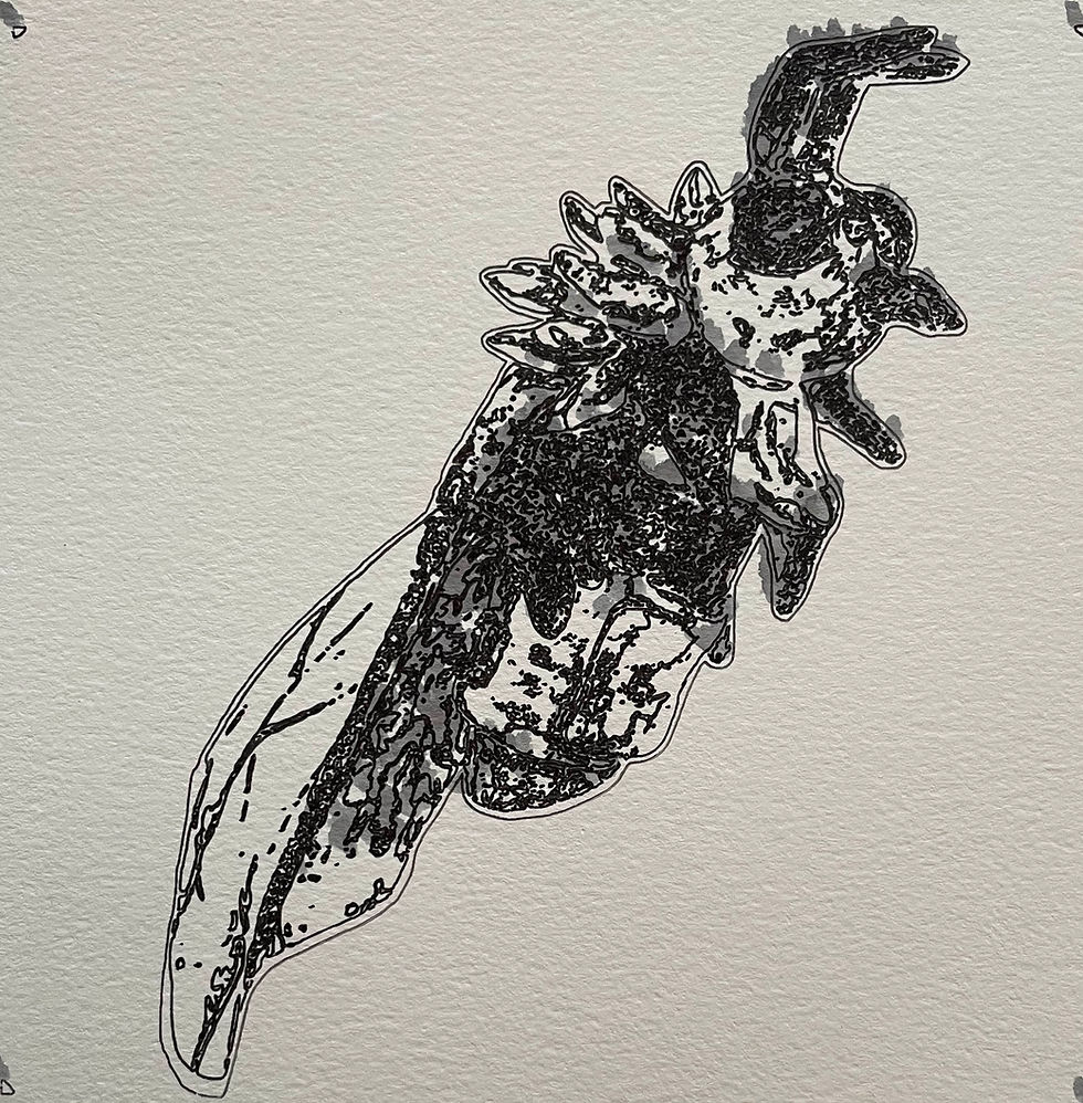 Thumbnail: Mechanical Drawing: Black and Grey Bee (Erin Robinson Grant)