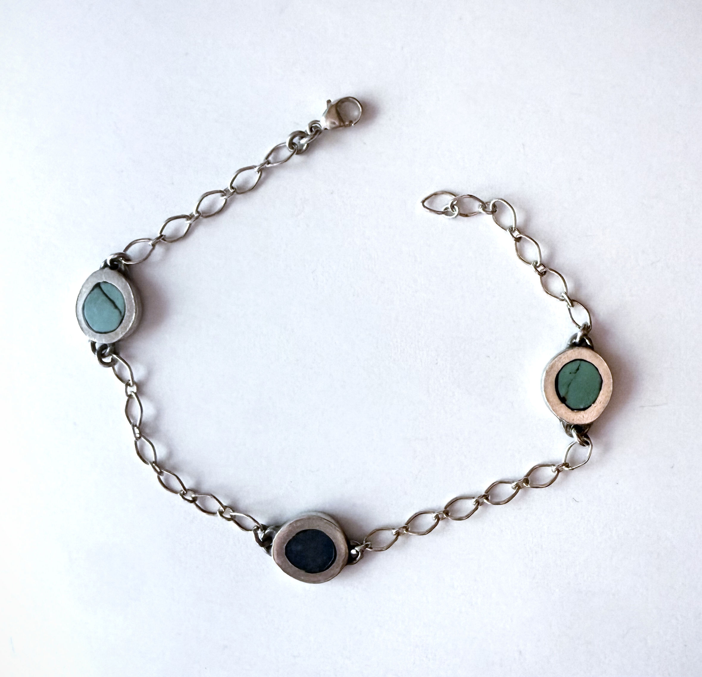 Pebble Stone Bracelet Turquoise & Lapis (Kendra Roberts