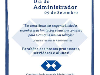 09 de Setembro - Dia do Administrador