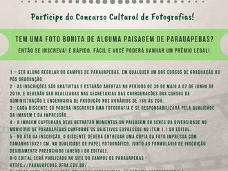 Concurso Cultural de Fotografias - II Seminário de Meio Ambiente e Sustentabilidade