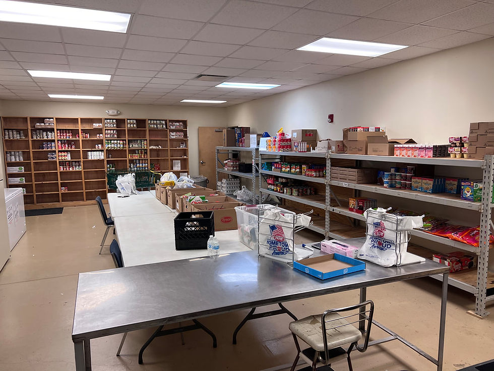 Main food distribution area.