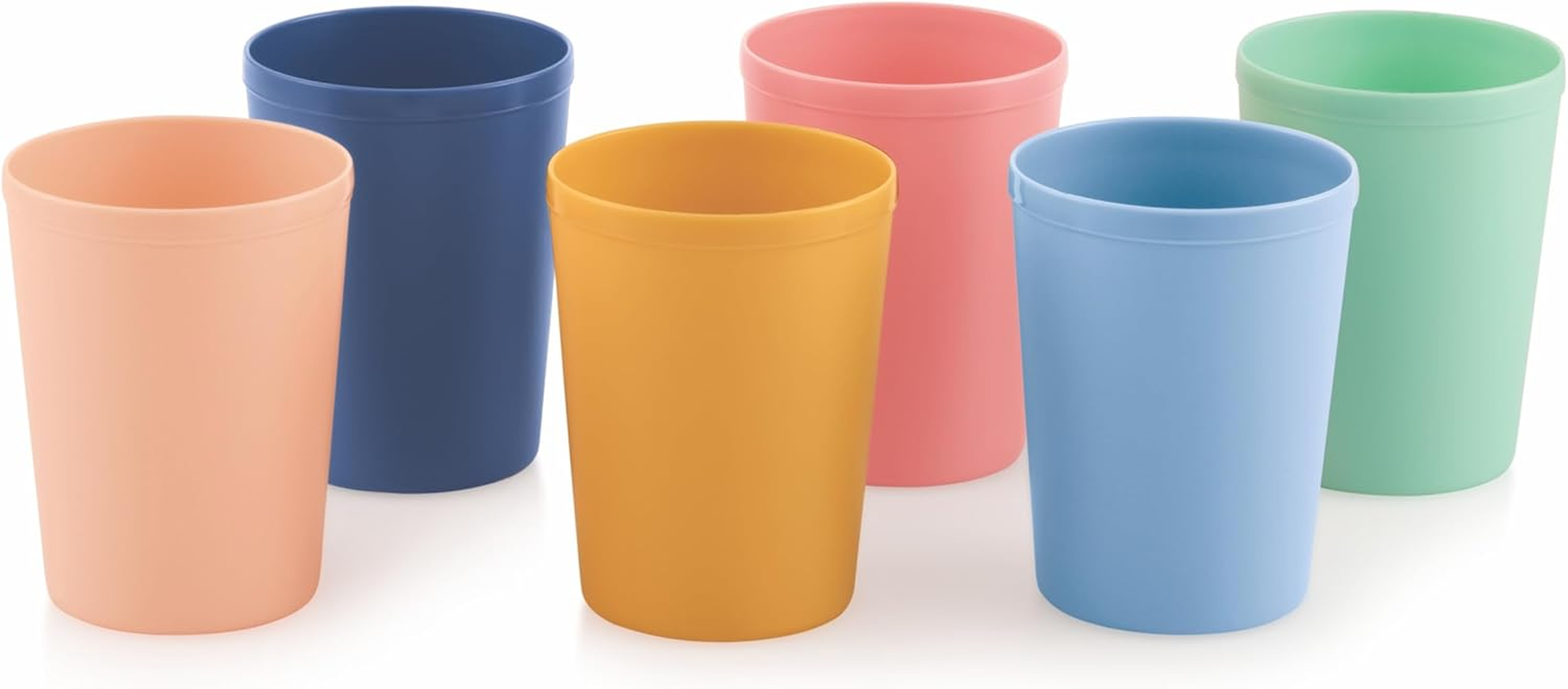 6 Pcs. Small Reusable Cups –8 Oz Unbreakable Drinking Glasses -Toddler Cups for