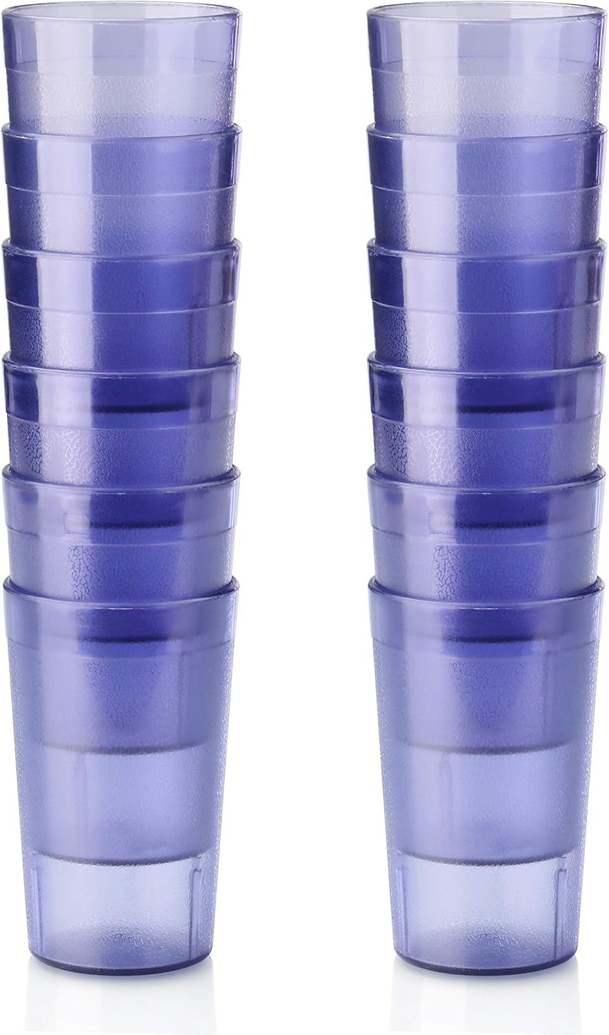 Restaurant-Grade Polycarbonate Beverage Tumblers, 5 Oz, Blue, Set of 12