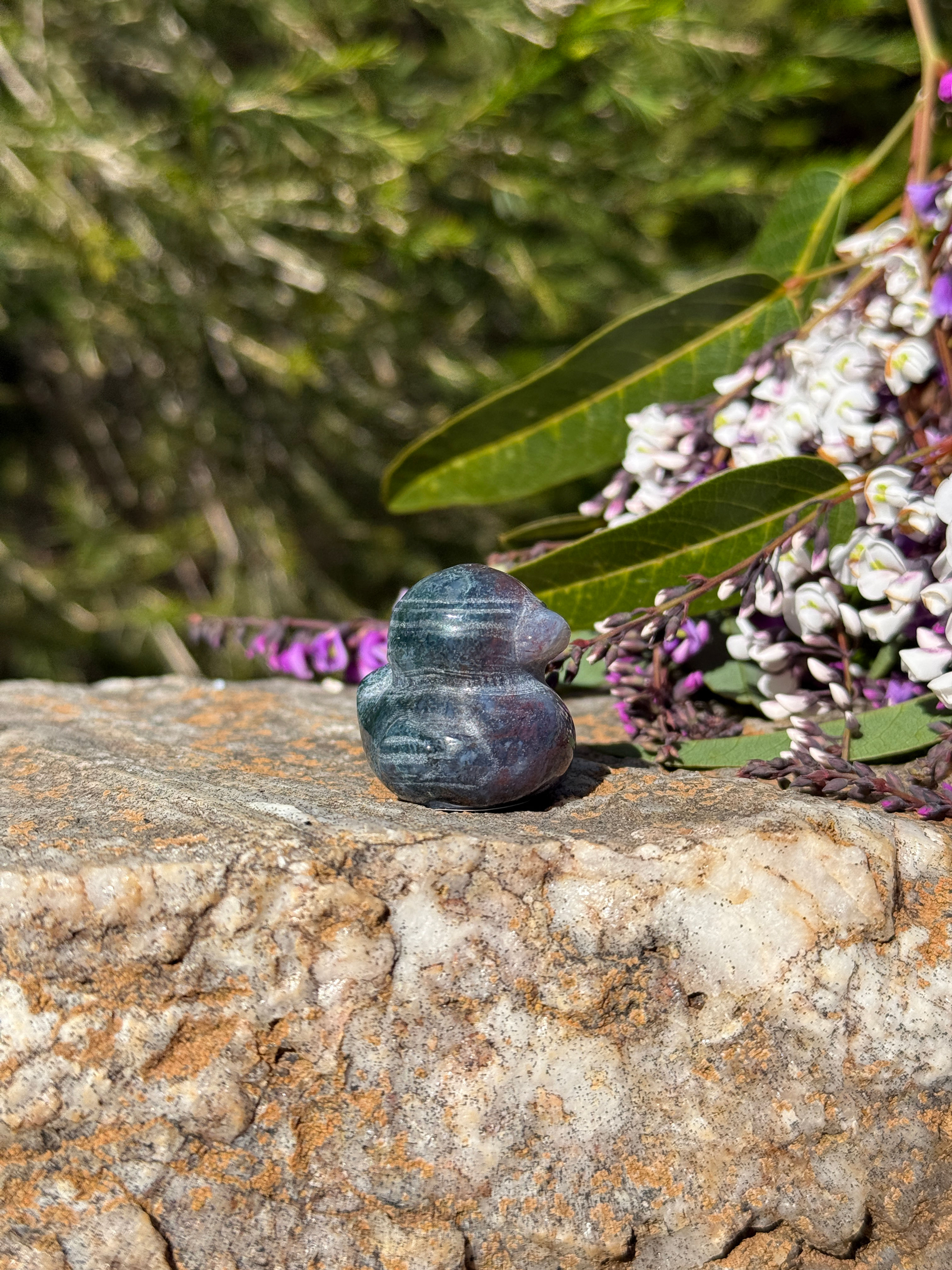 Moss Agate Duck