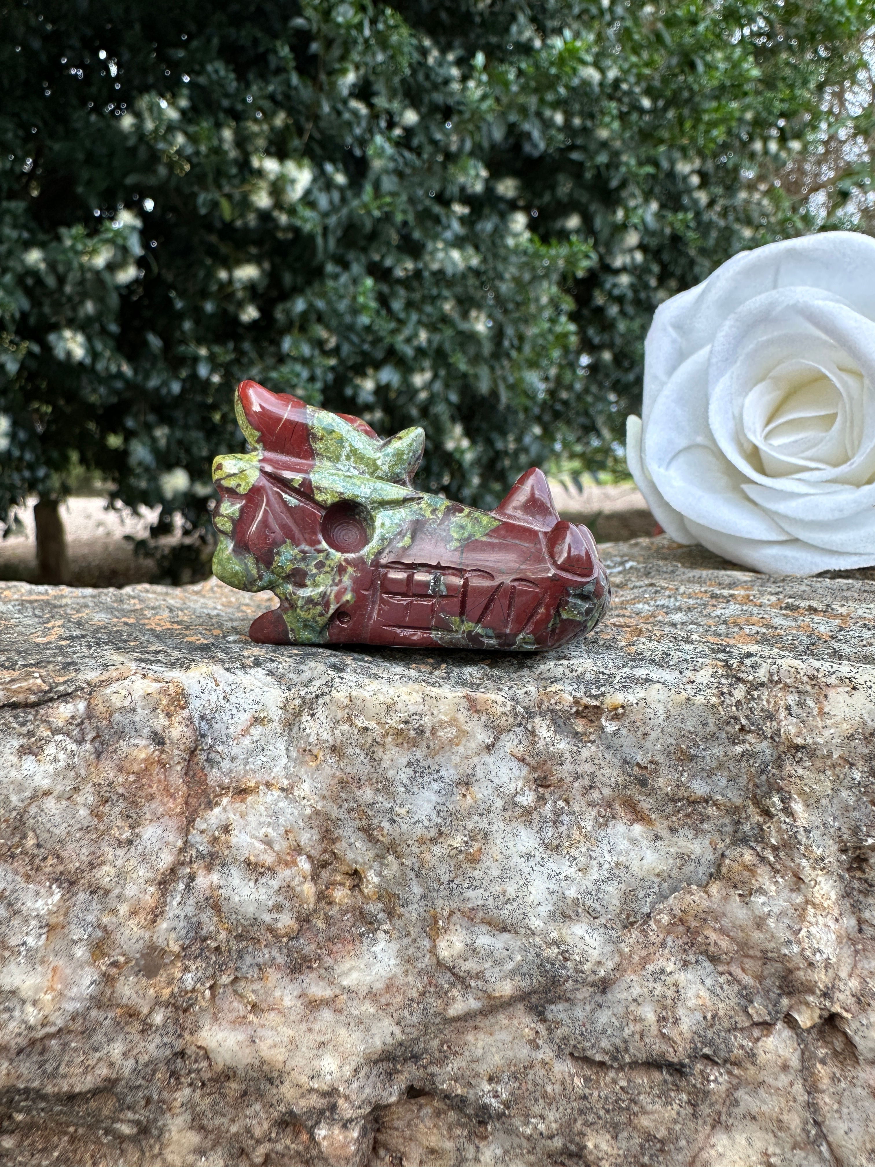 Dragons Blood Jasper Dragon Skull