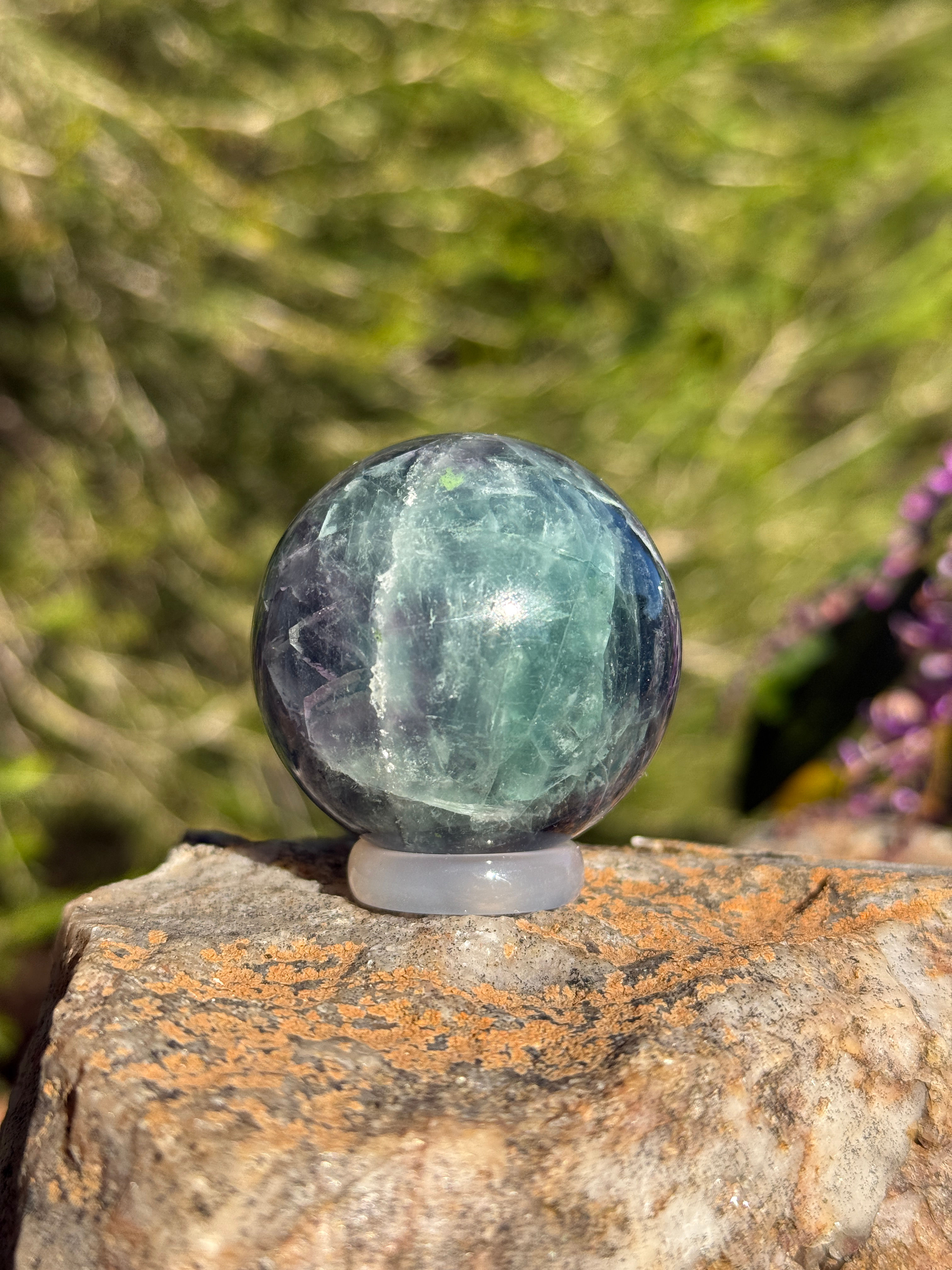 Rainbow Fluorite Sphere