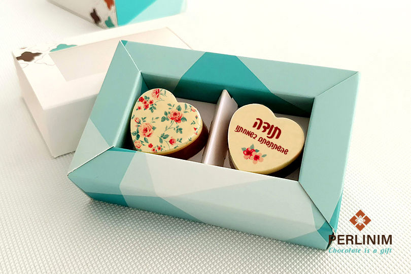 תמונה ממוזערת: 50 זוגות פרליני שוקולד לחתונה בקופסת מתנה