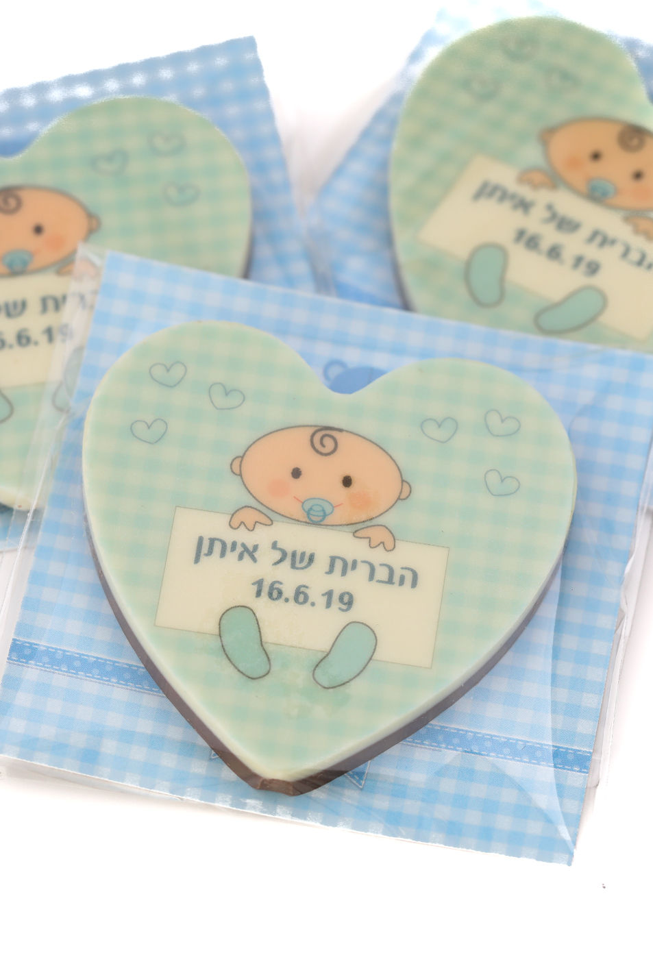 תמונה ממוזערת: 50 מזכרות שוקולד בצורת לב עם הדפס אישי