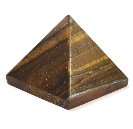 Thumbnail: Tiger Eye Pyramid Natural Crystal Stone