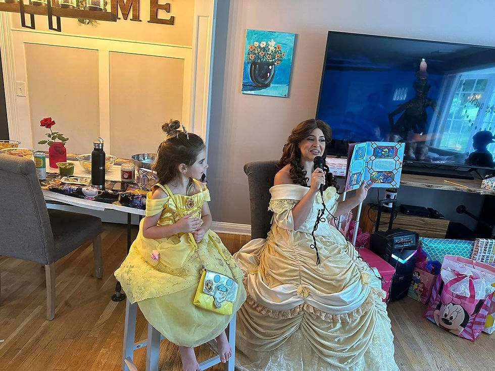 Belle doing storytime at a New York venue