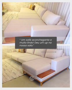 Sofá Living com Nicho Lateral