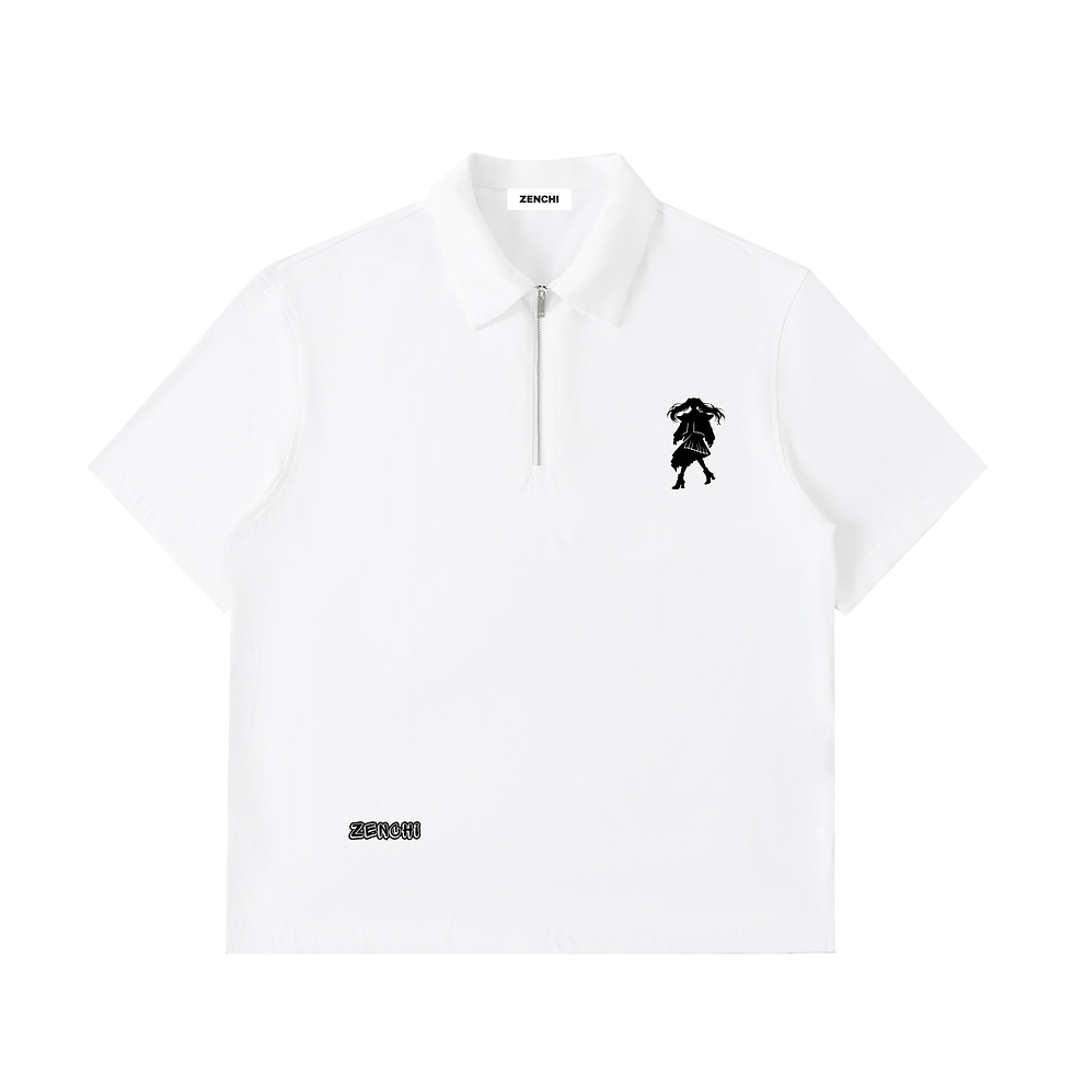 Zenchi Half-Zip Cotton Polo Shirt