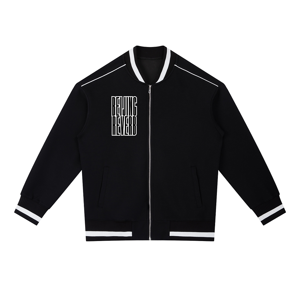 Zenchi BR Contrast Piping Zip Bomber Jacket