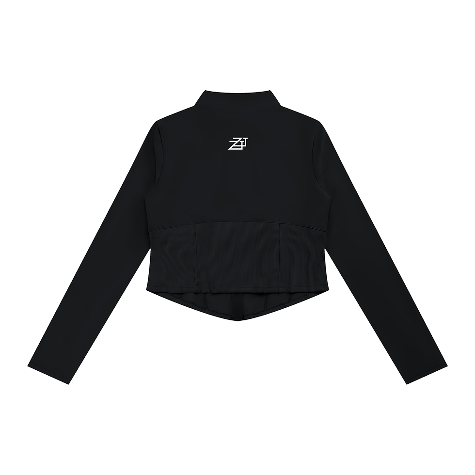 ZT FormFirst Black Slim Fit Full-Zip Yoga Jacket 