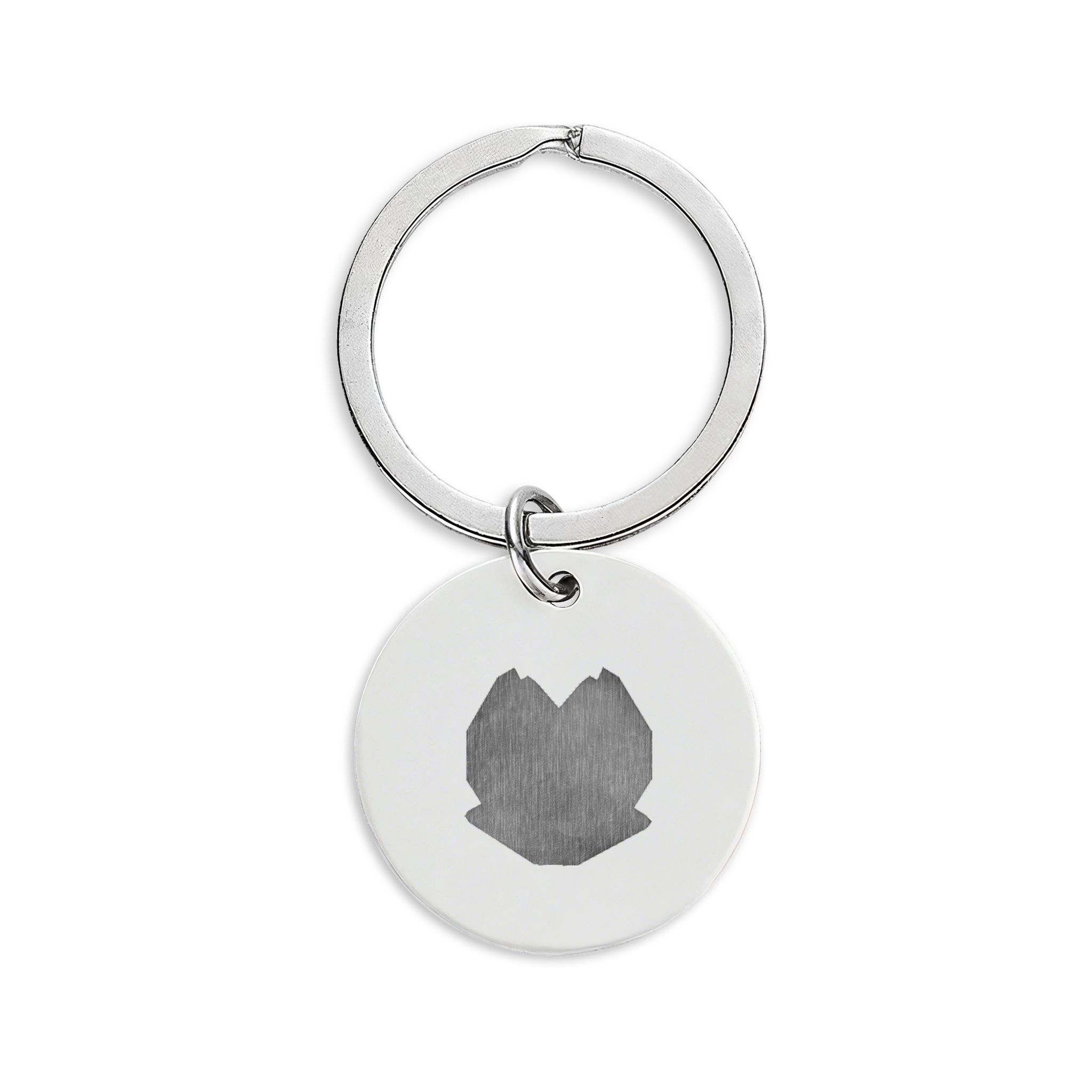 Phasewalker Engraved Stainless Steel Round Keychain