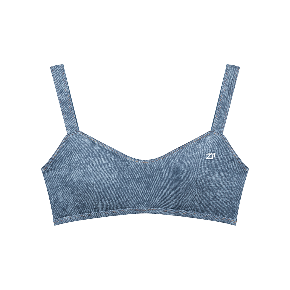 ZT Faux Denim Sports Bra