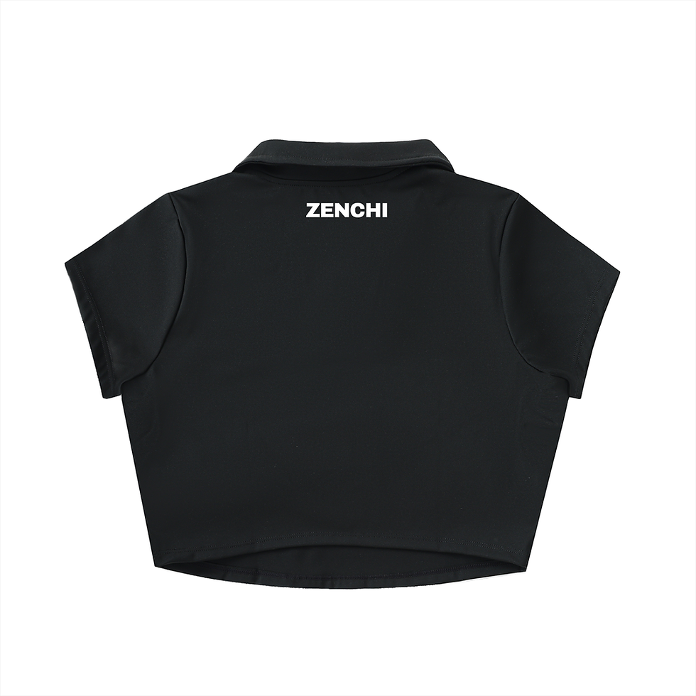 Zenchi V-Neck Lapel Crop Top